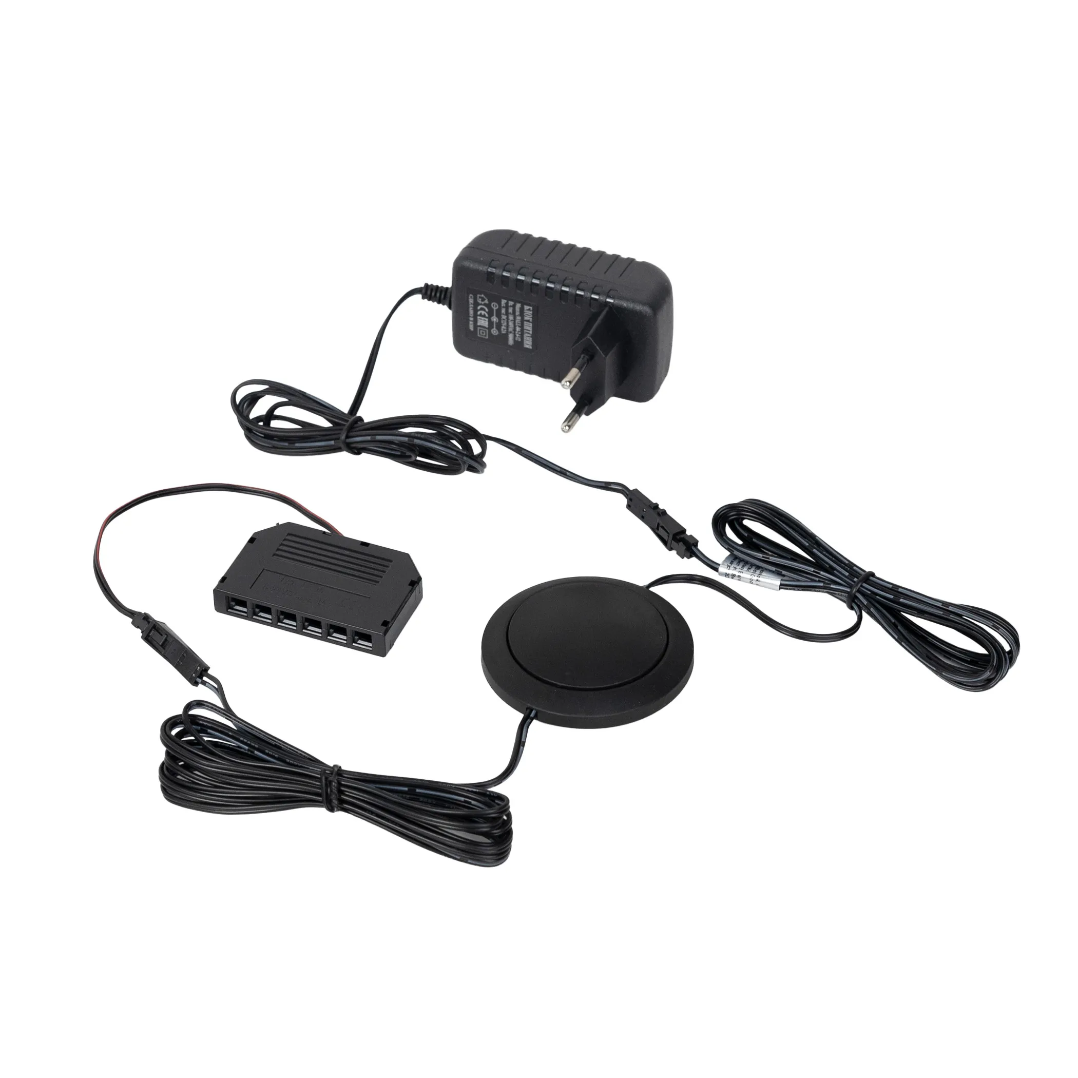 Блок питания Wall 2.4W/12V розеточный с выкл. и разветвителем 6 точек, 5м, AKS