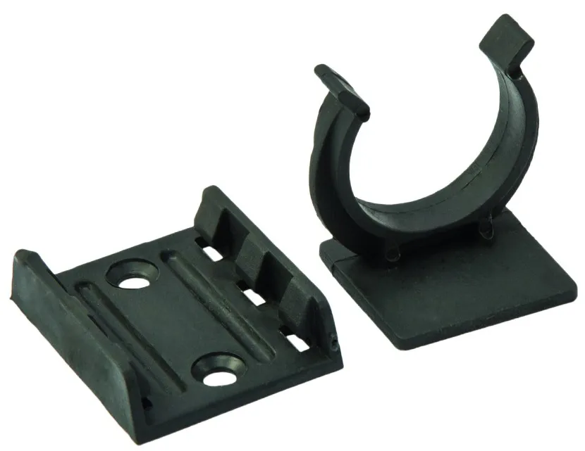 Крепление опоры кухонной пласт. (клипса+подклипсник), черный LEBA