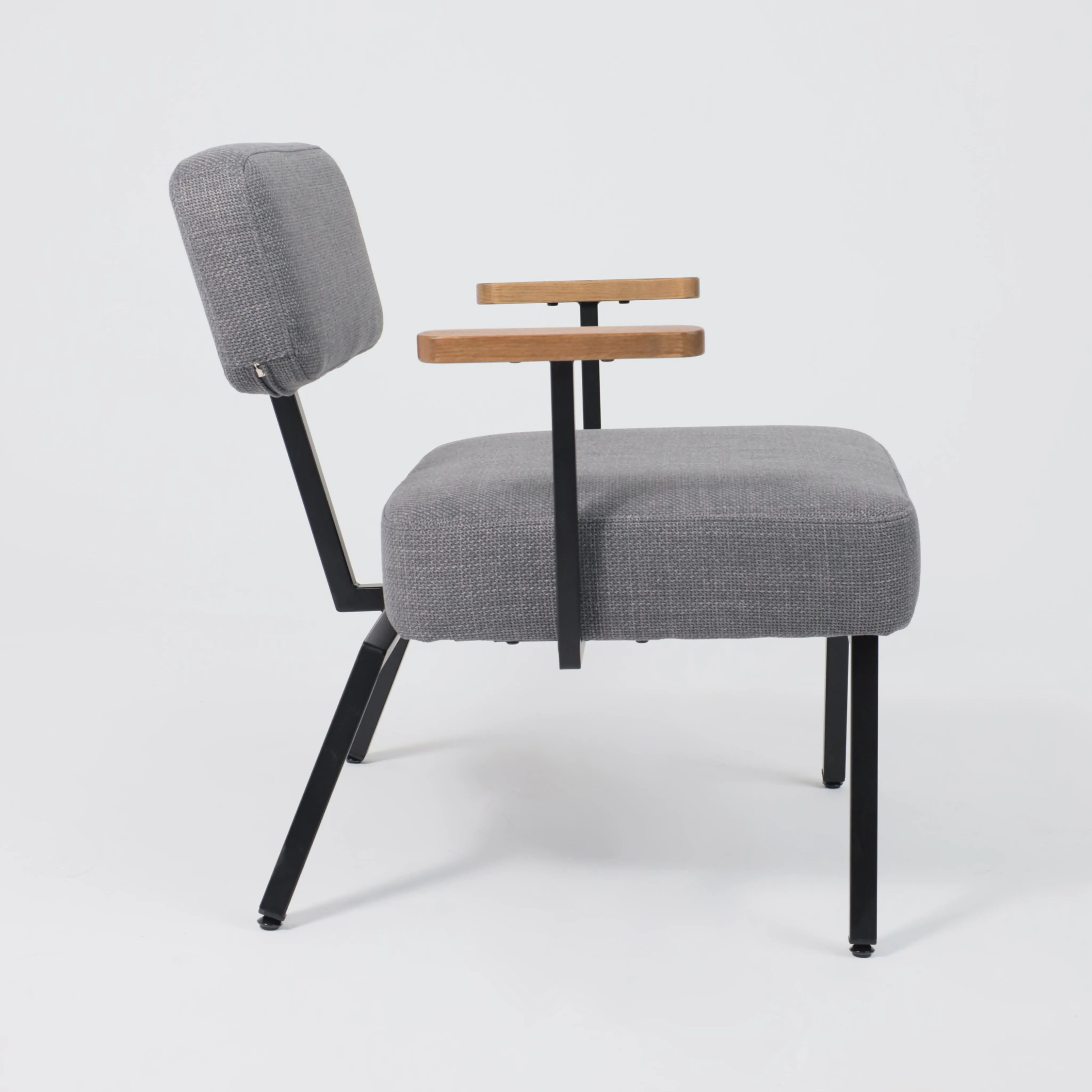 Кресло BOOKER, серая рогожка BJORN 13/черный