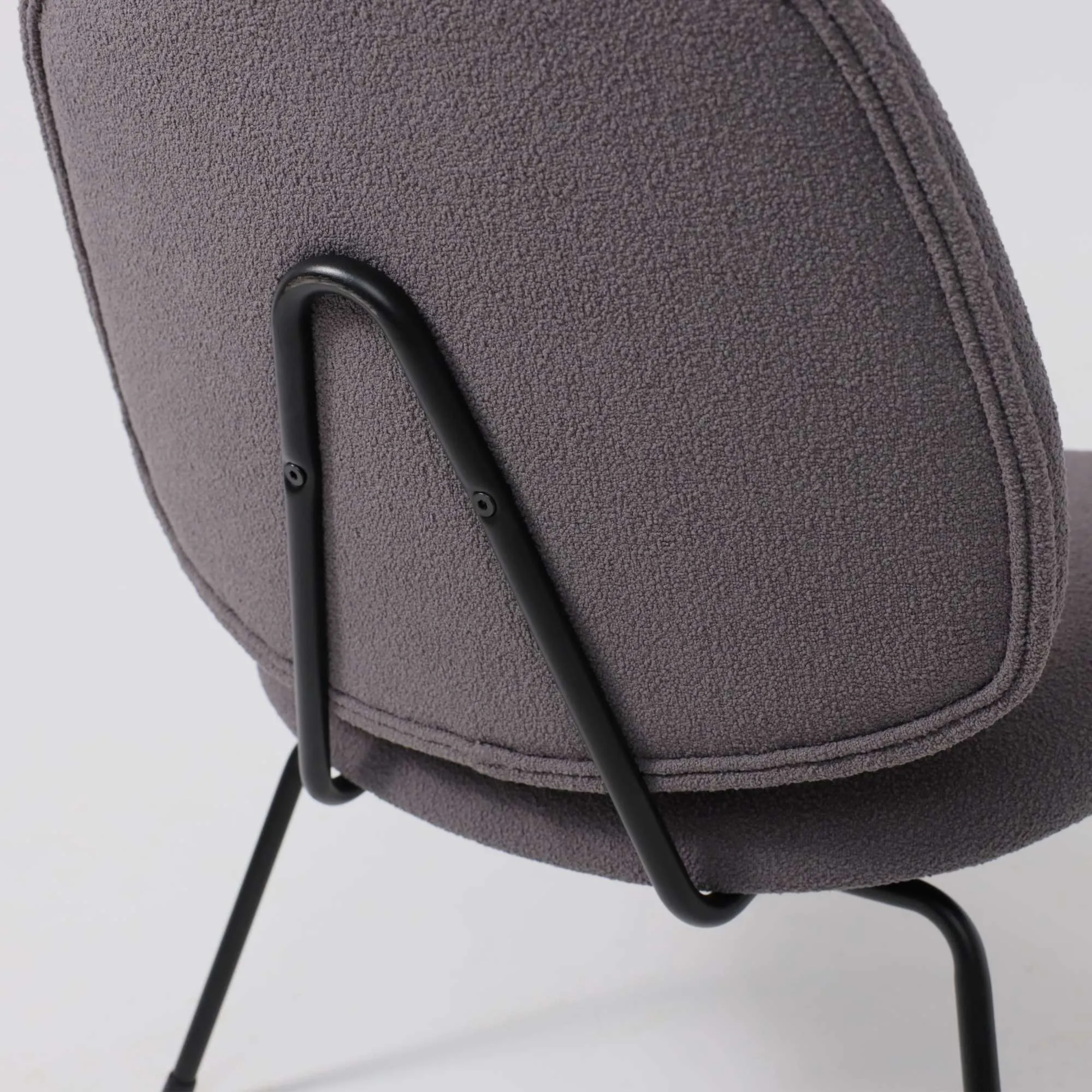 Кресло RUDO, серое букле SD8068-5/черный