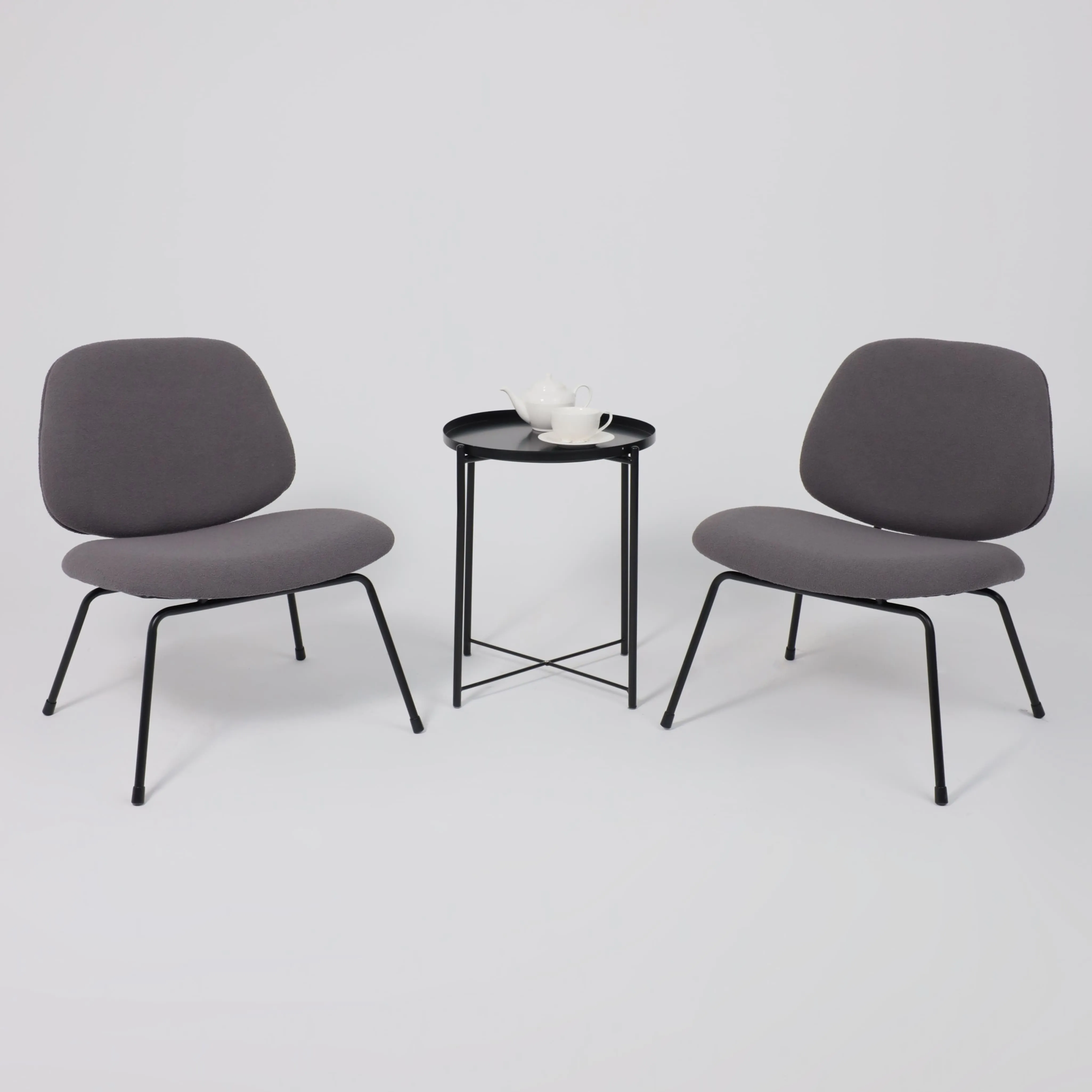 Кресло SWAY, серое букле SD8068-5/черный