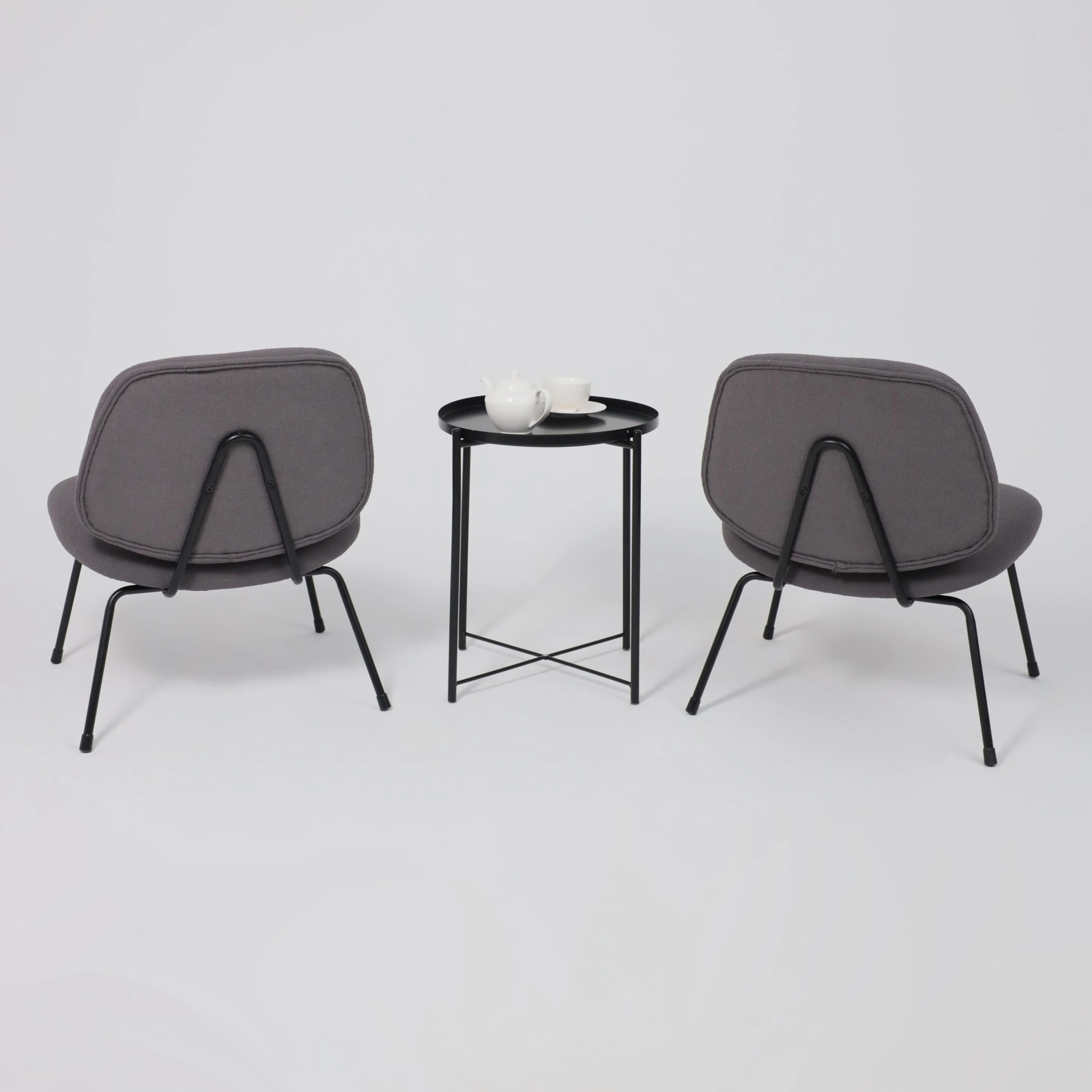 Кресло SWAY, серое букле SD8068-5/черный