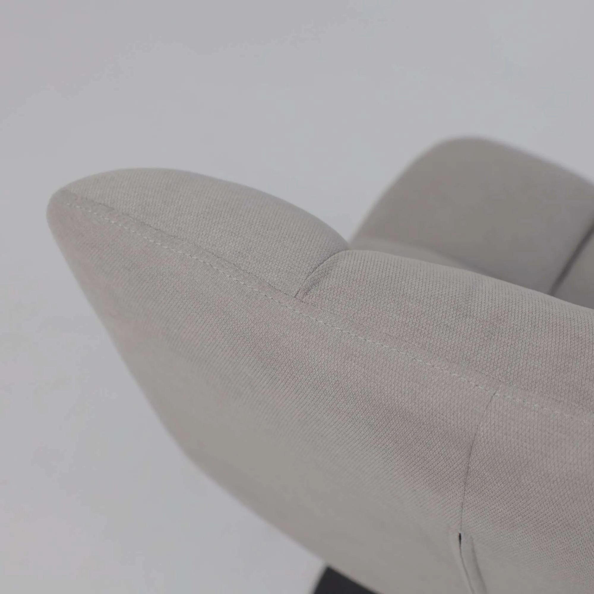 Кресло GRANDE, поворотное, серая ткань Linen Fabric-11/черный