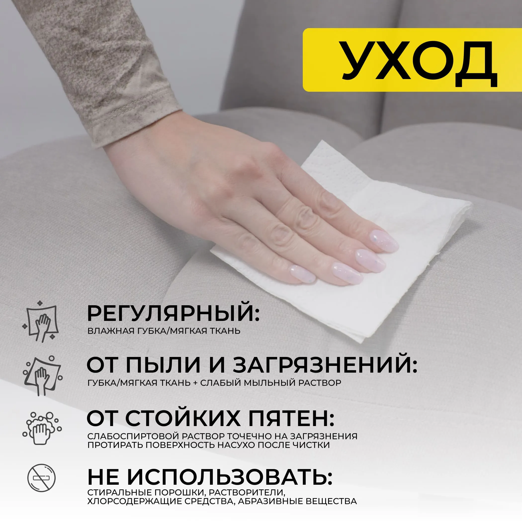 Кресло GRANDE, поворотное, серая ткань Linen Fabric-11/черный