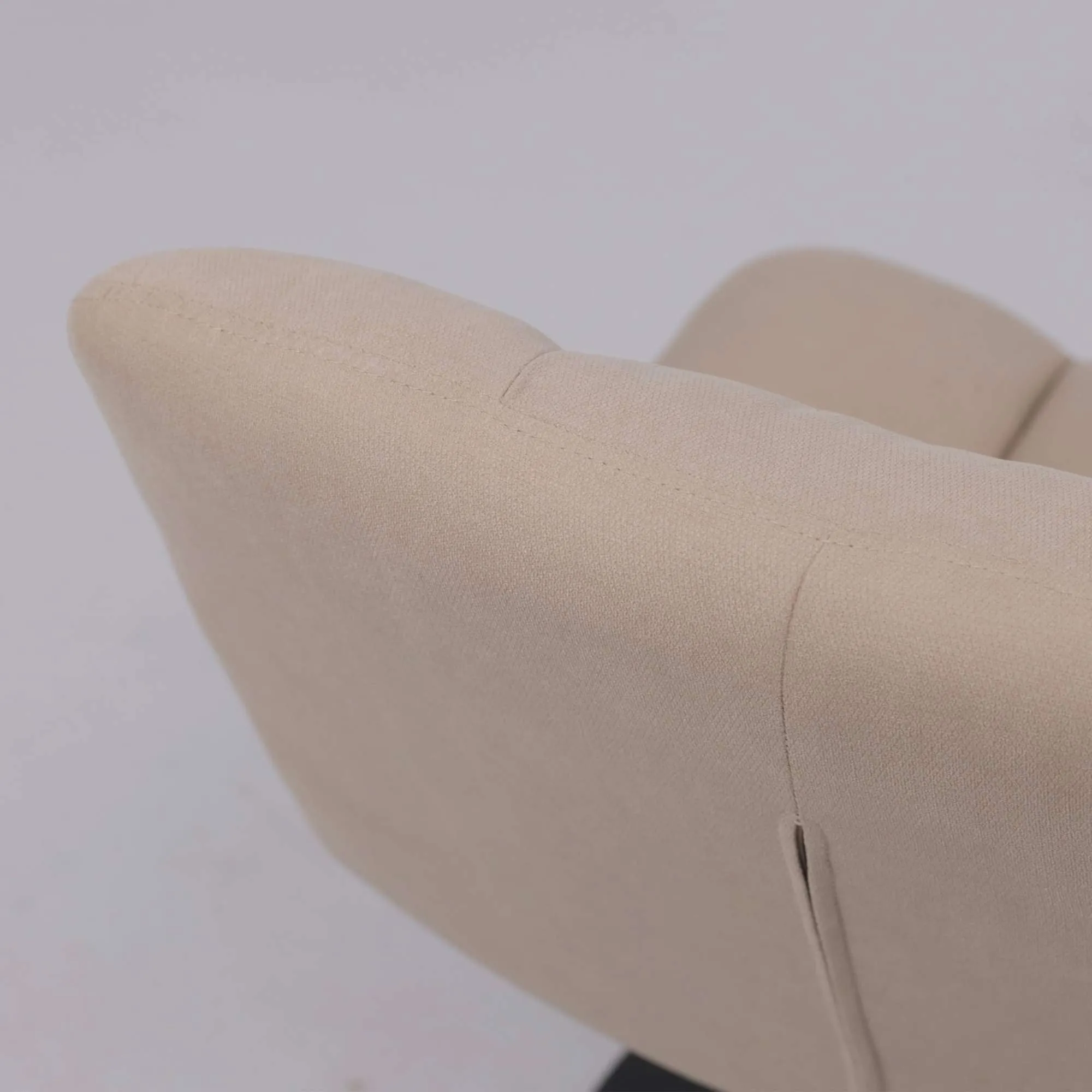 Кресло GRANDE, поворотное, песочная ткань Linen Fabric-3/черный