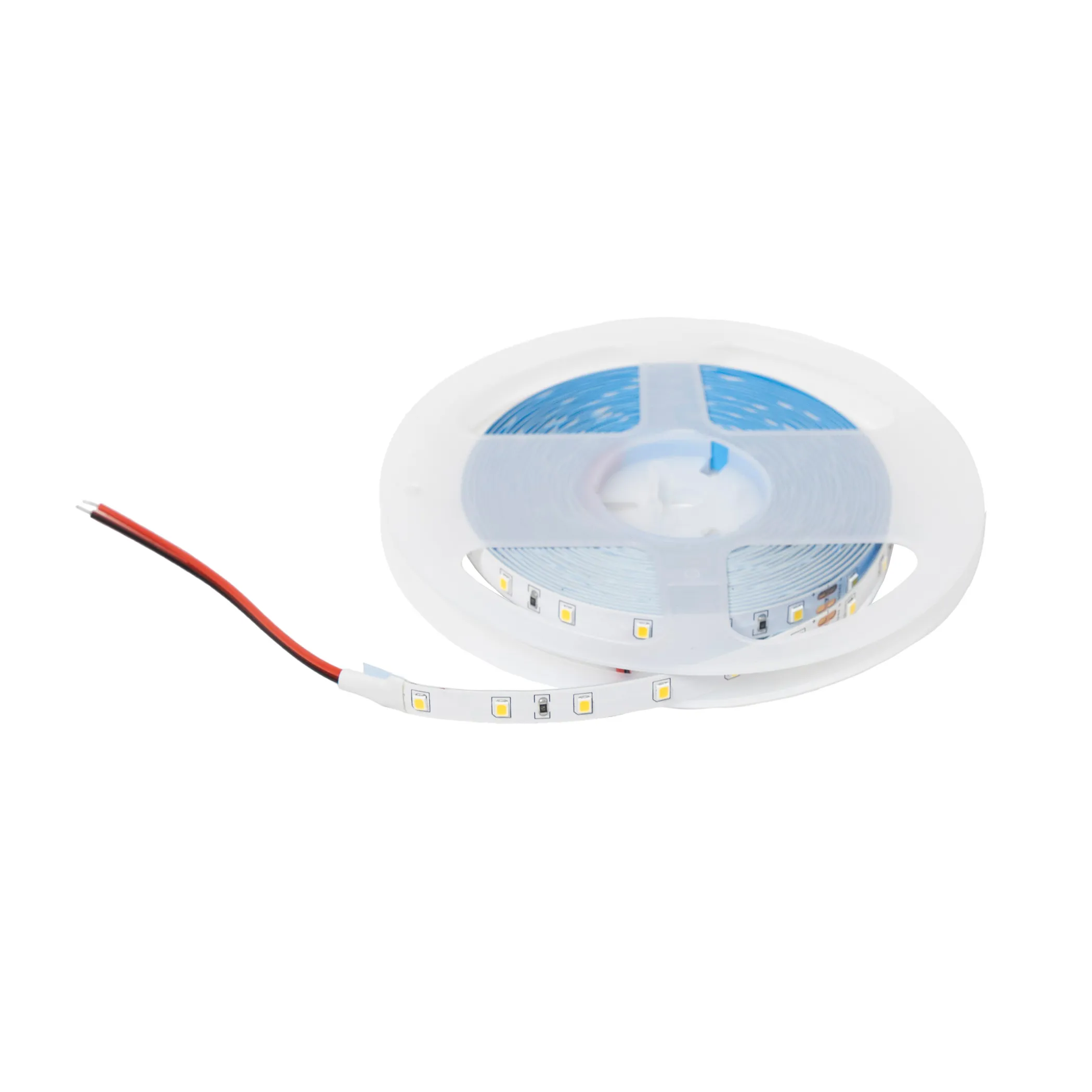 Лента светодиодная - 4,8W/m, 24V, 8мм, 2835, 60 д/м, IP20, теплый белый (3000K), CRI>80, 550 Lm, 5м, AKS