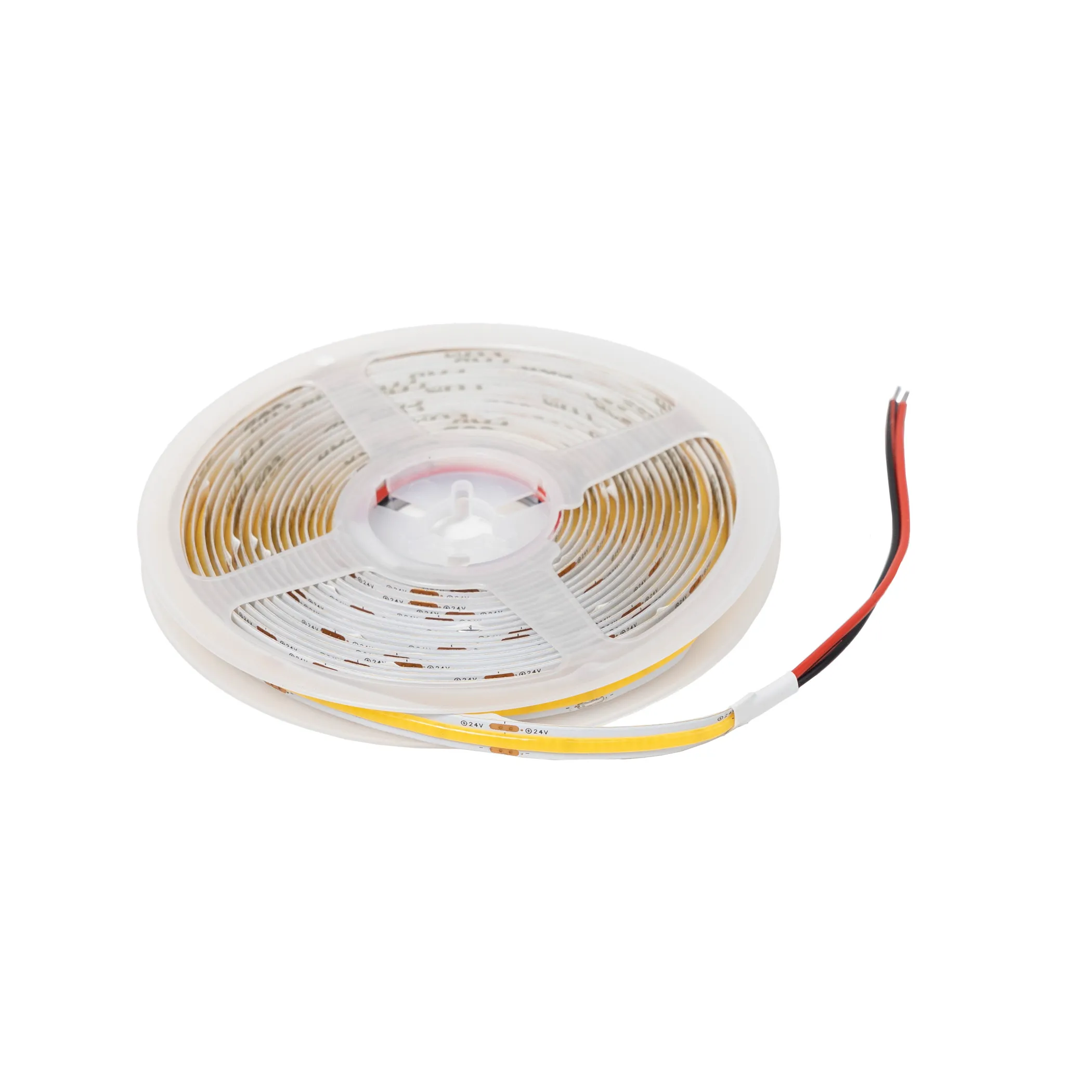 Лента светодиодная COB - 15W/m, 24V, 8мм, 480 д/м, IP20, теплый белый (3000K), CRI>90, 1400 Lm, 5м, AKS