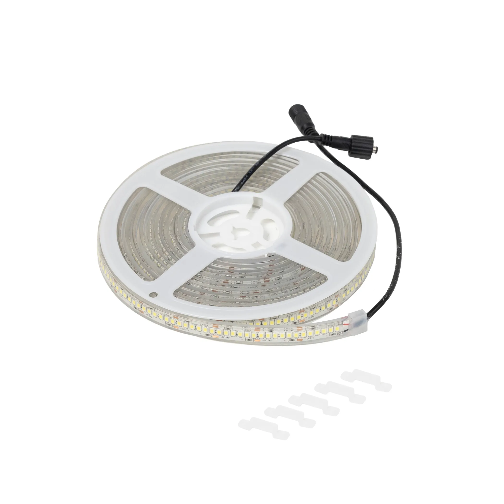 Лента светодиодная термостойкая, подводная - 14,4W/m, 24V, 13мм, 2835, 240 д/м, IP68, нейтральный белый (4000К), 5м, AKS
