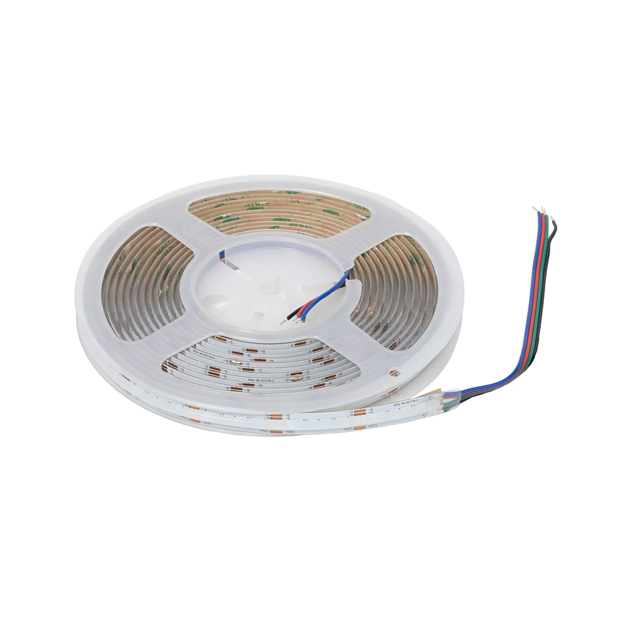 Лента светодиодная COB RGB - 12W/m, 12V, 10мм, 576 д/м, IP20 - 5м, AKS