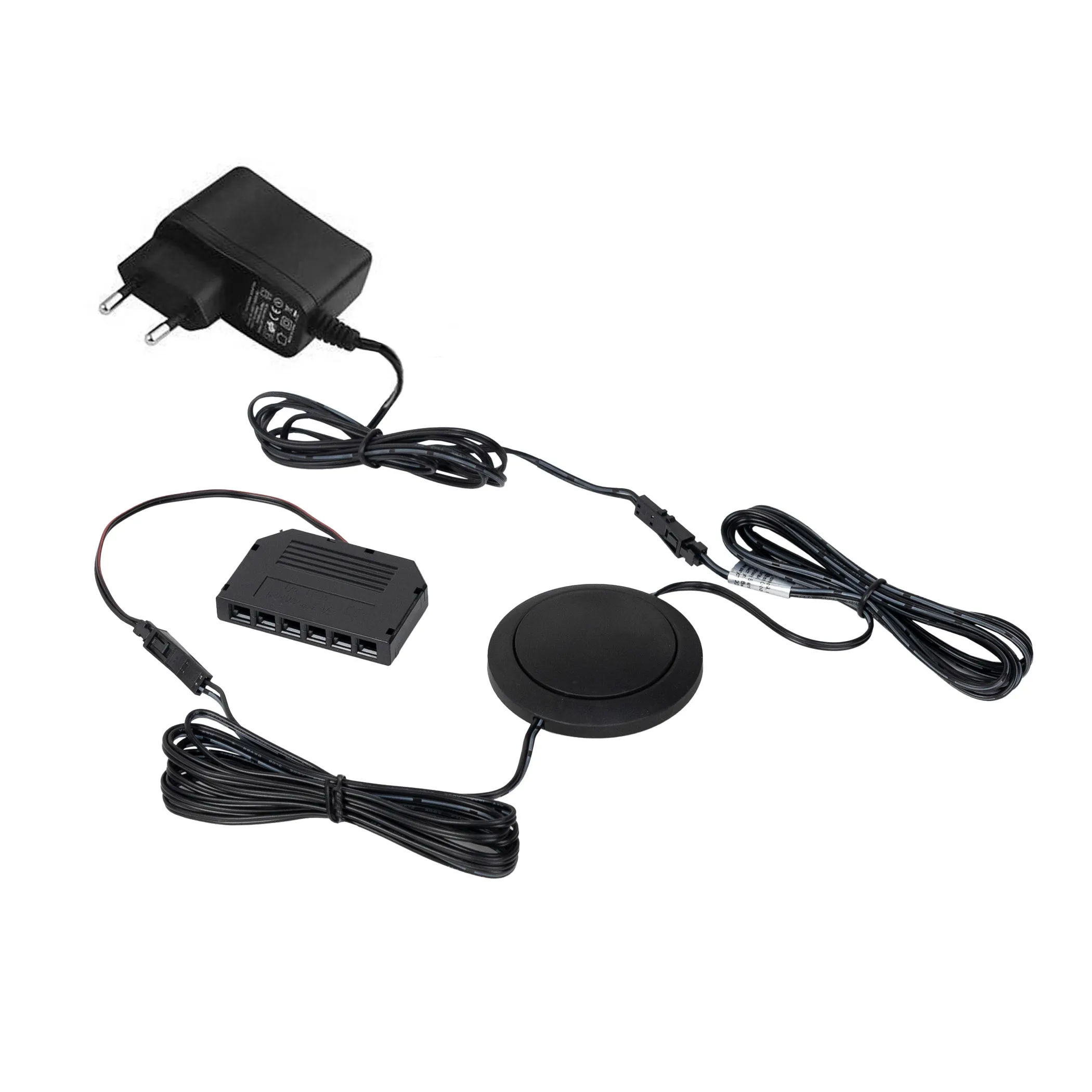 Блок питания Wall 12W/12V розеточный с выкл. и разветвителем 6 точек, 5м, AKS