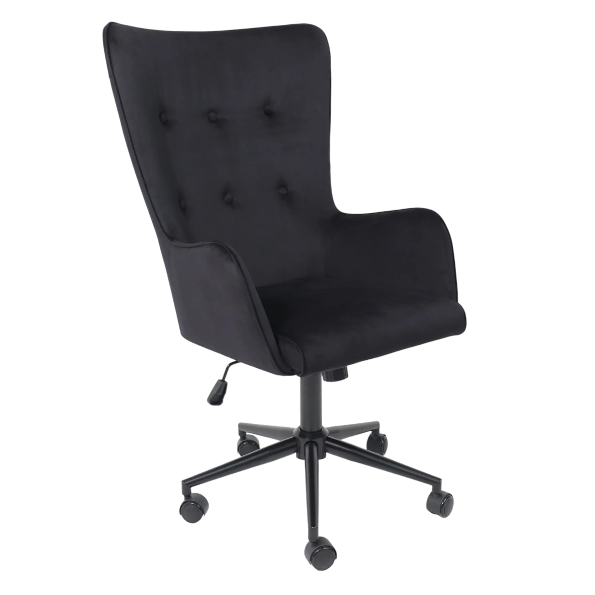 Кресло поворотное BELLA XL black, Seven 035, велюр/черный