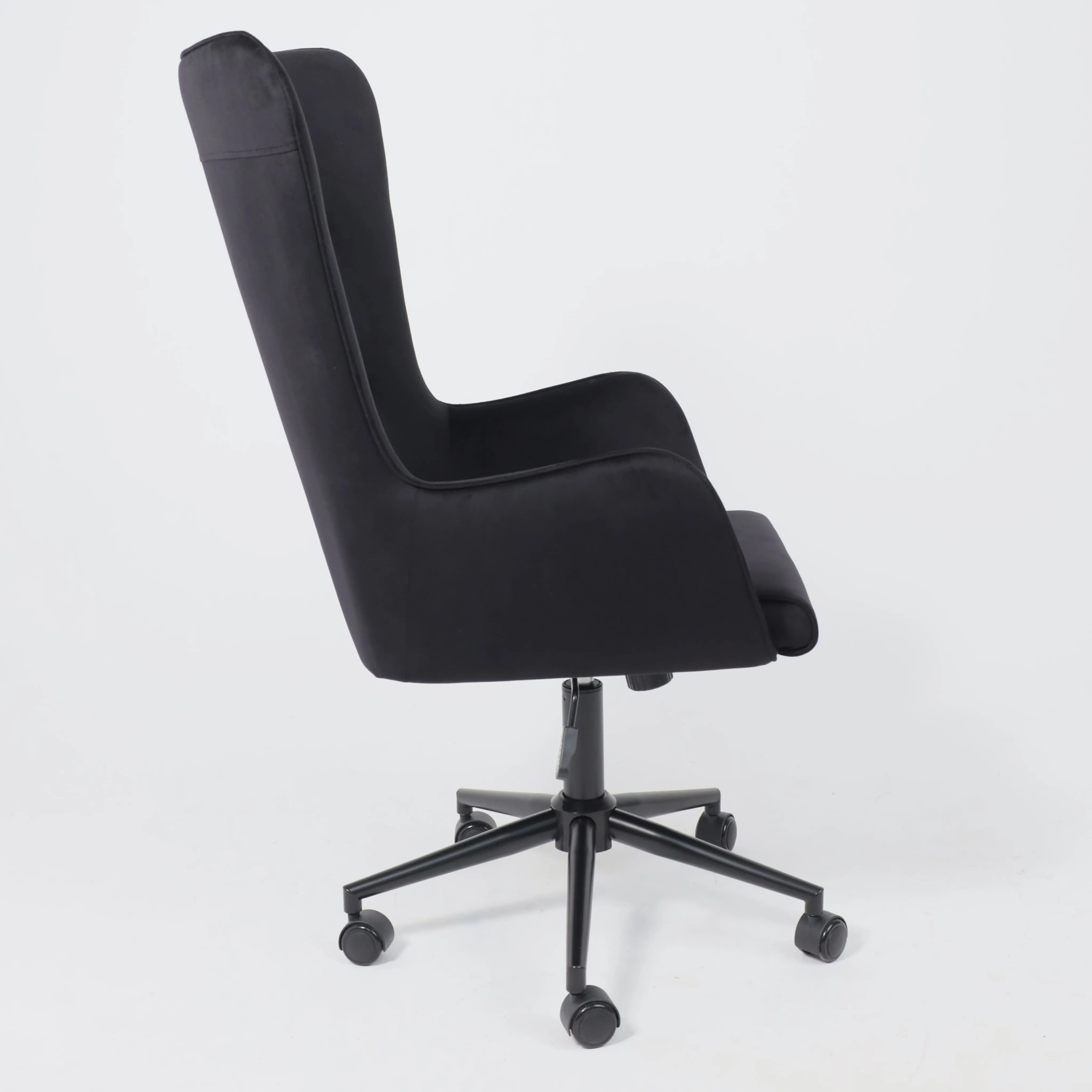 Кресло поворотное BELLA XL black, Seven 035, велюр/черный