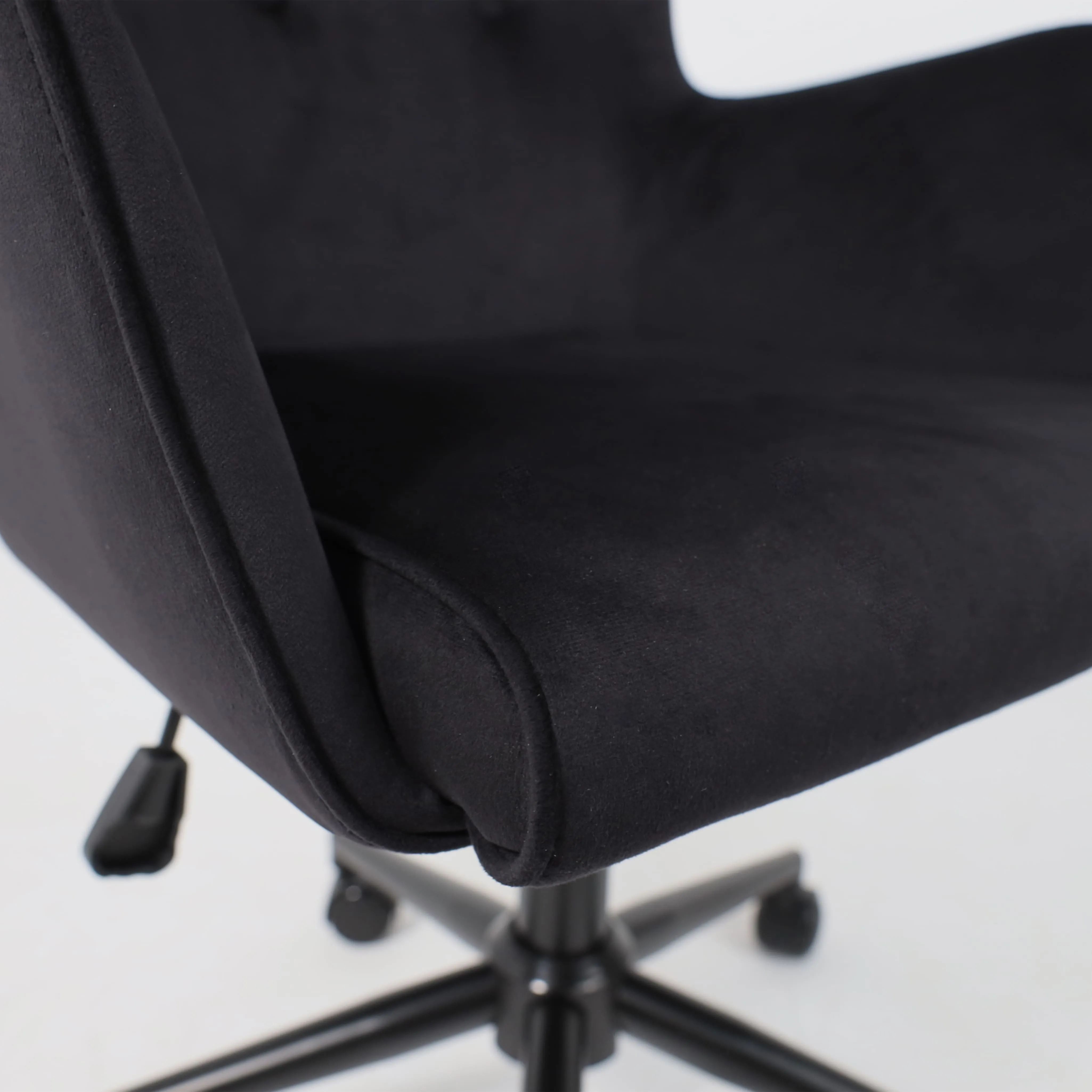 Кресло поворотное BELLA XL black, Seven 035, велюр/черный