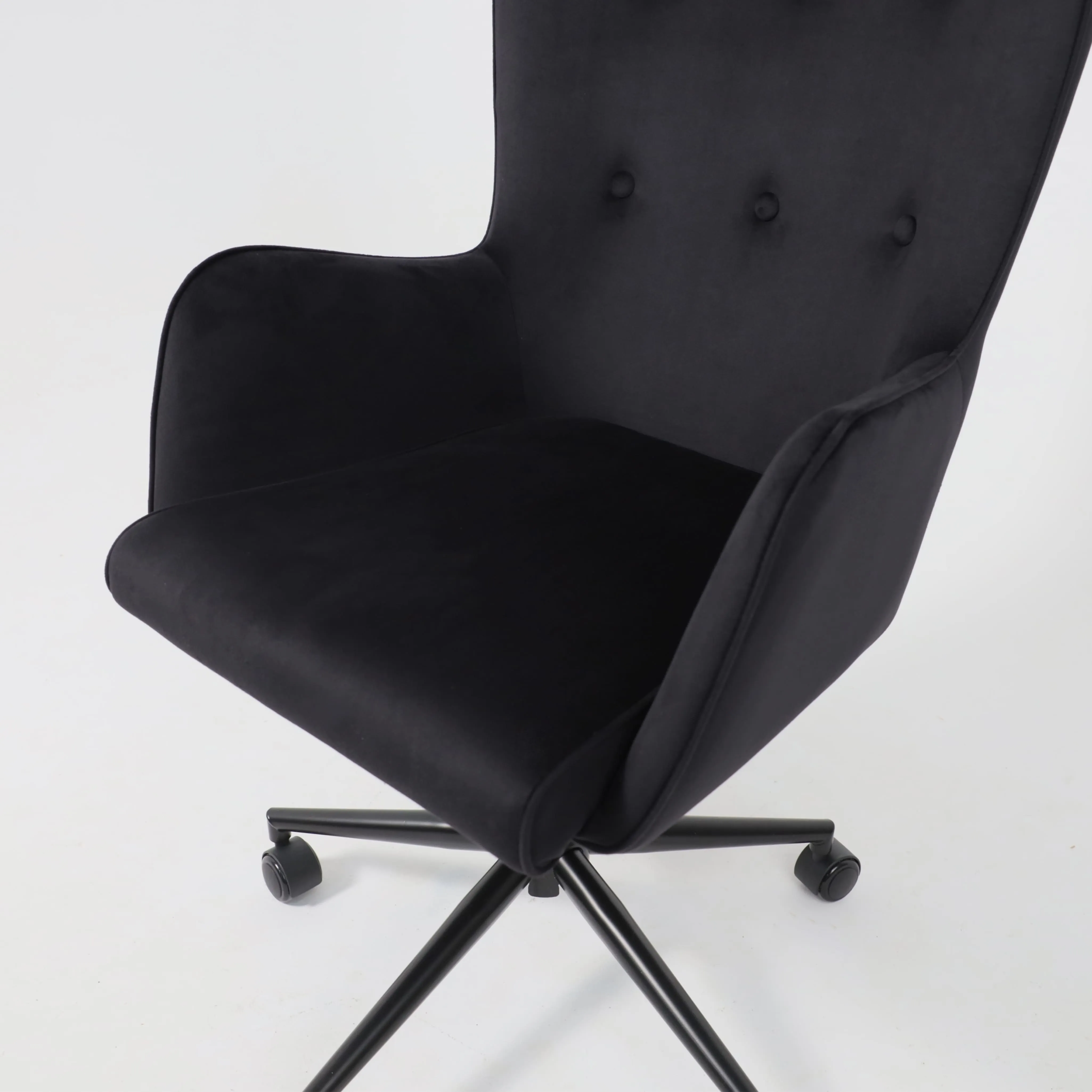 Кресло поворотное BELLA XL black, Seven 035, велюр/черный