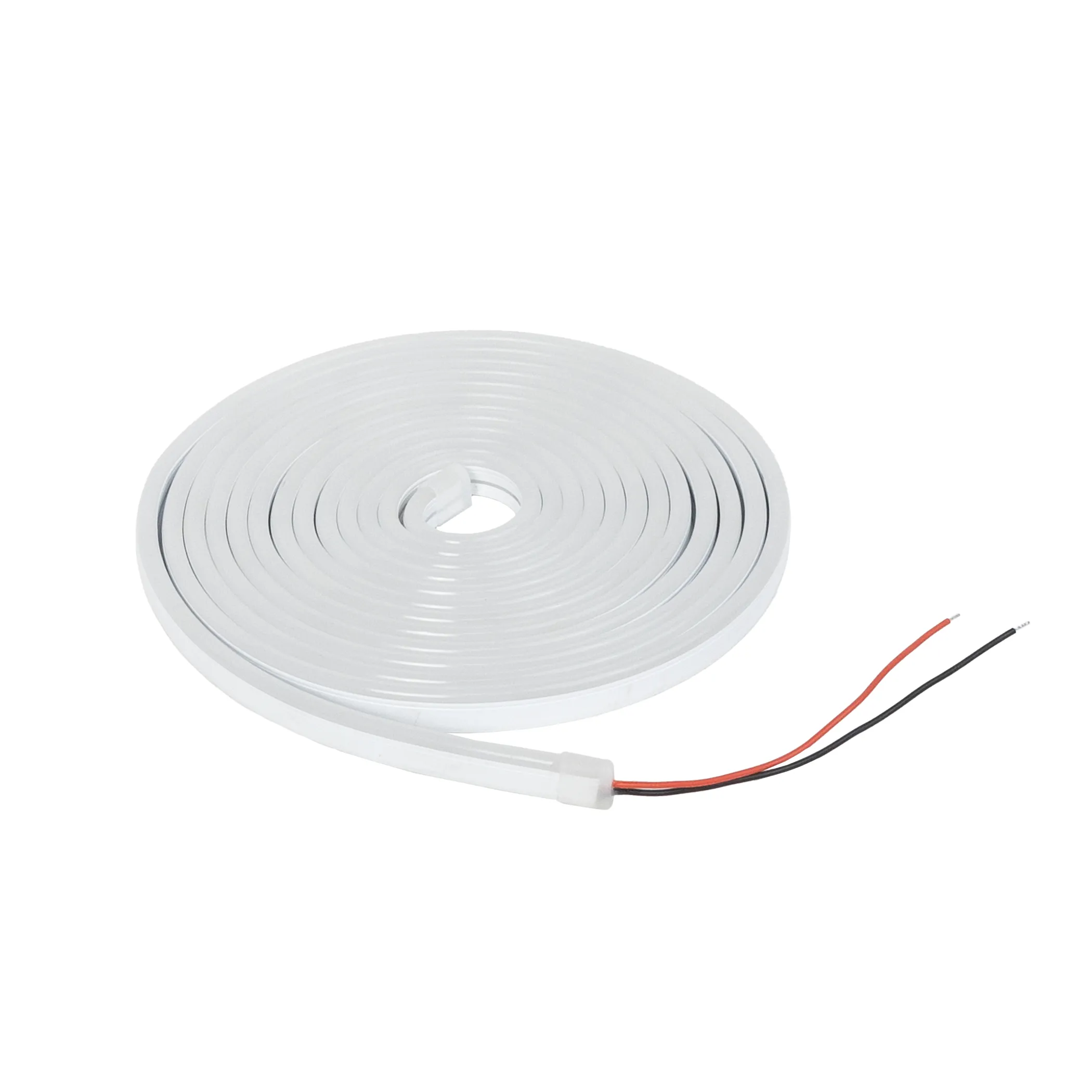 Гибкий неон - 9,6W/m, 24V, 8*16мм, 120 д/м, IP65, холодный белый (6000K) - 5м, AKS