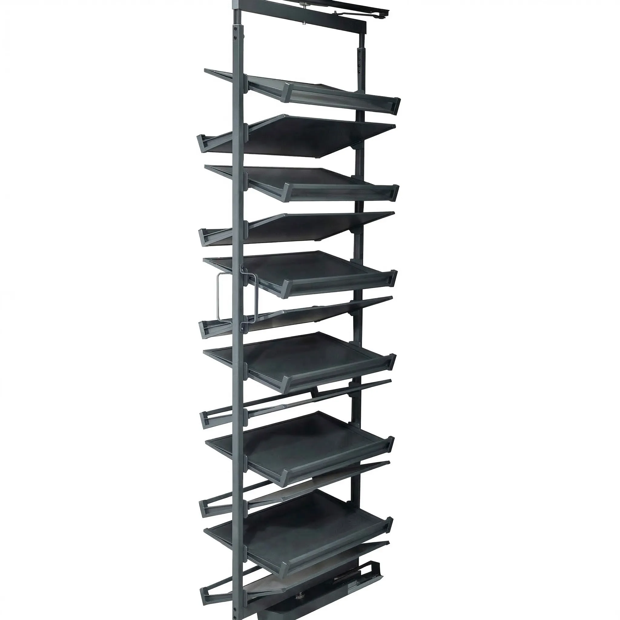 Обувная система поворотная 800 BRUNO h1927-2177 (12 полок), графит PRIME by AKS