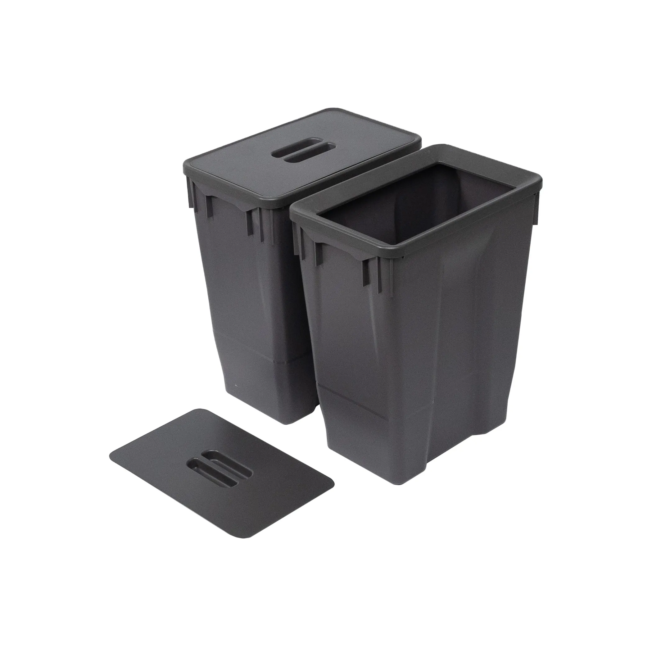 Выдвижные мусорные контейнеры 450 GEO X h600 (2*30LT), графит AKS