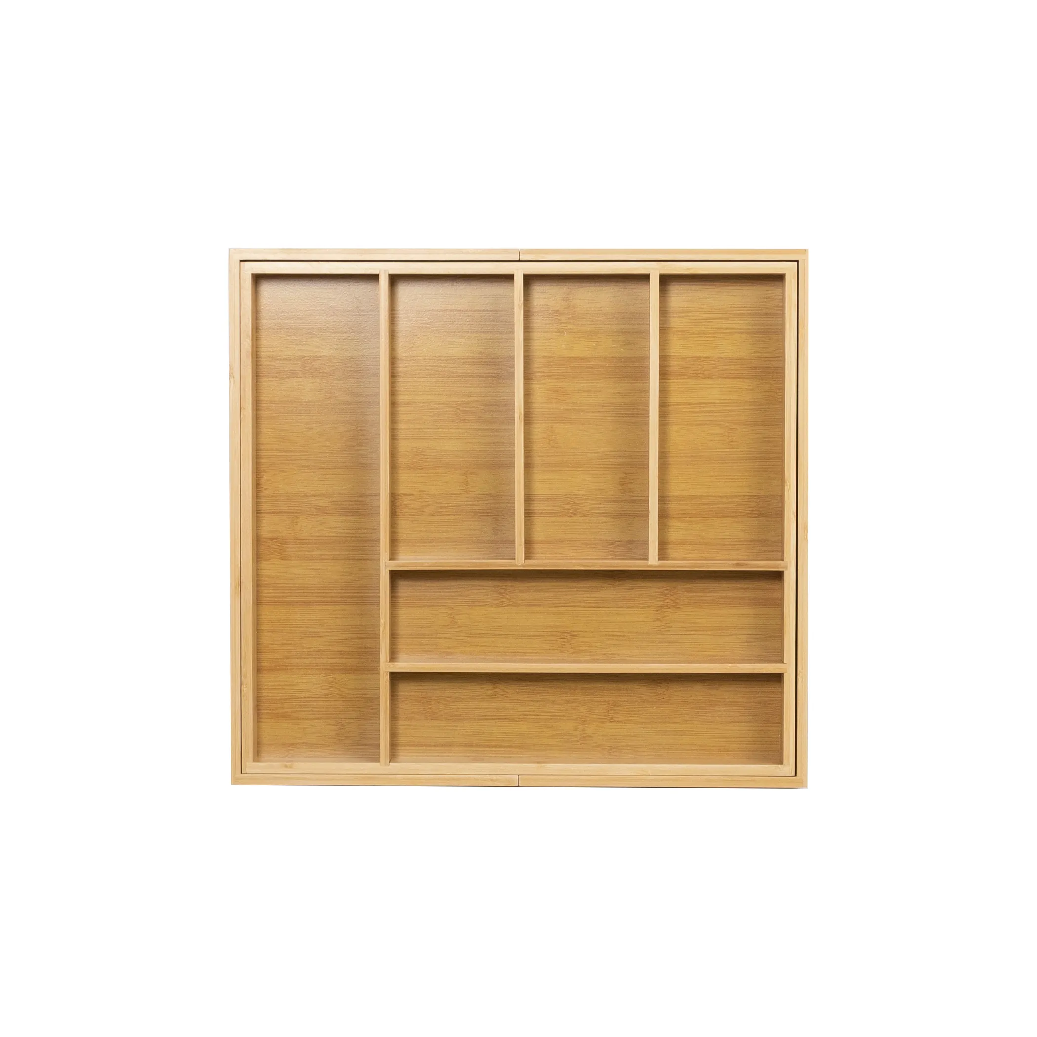 Лоток для столовых приборов BAMBOO раздвижной 305-525*470, бамбук натуральный AKS