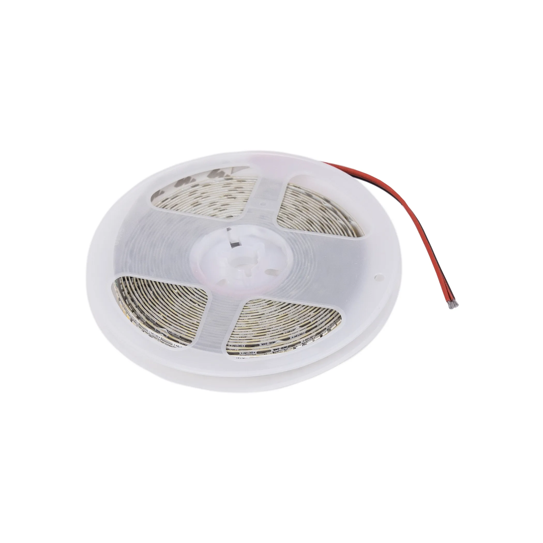 Лента светодиодная - 19,2W/m, 12V, 10мм, 2835, 240 д/м, IP20, холодный белый (6000K), CRI>80, 2000 Lm, 5м, AKS