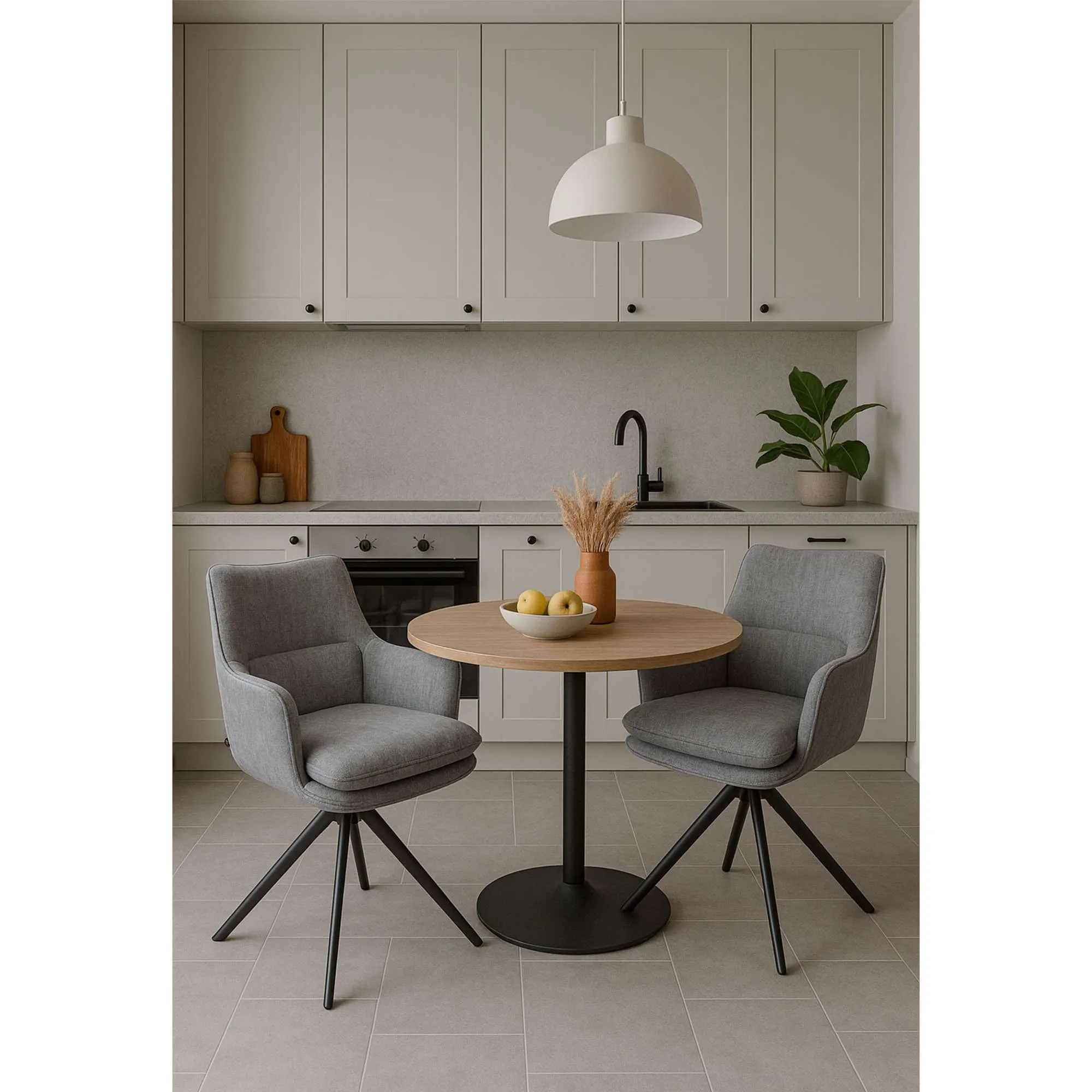 Стул TRUMP-R 360, g22 GRAPHITE шенилл LUX - Graphite замша LUX\черный
