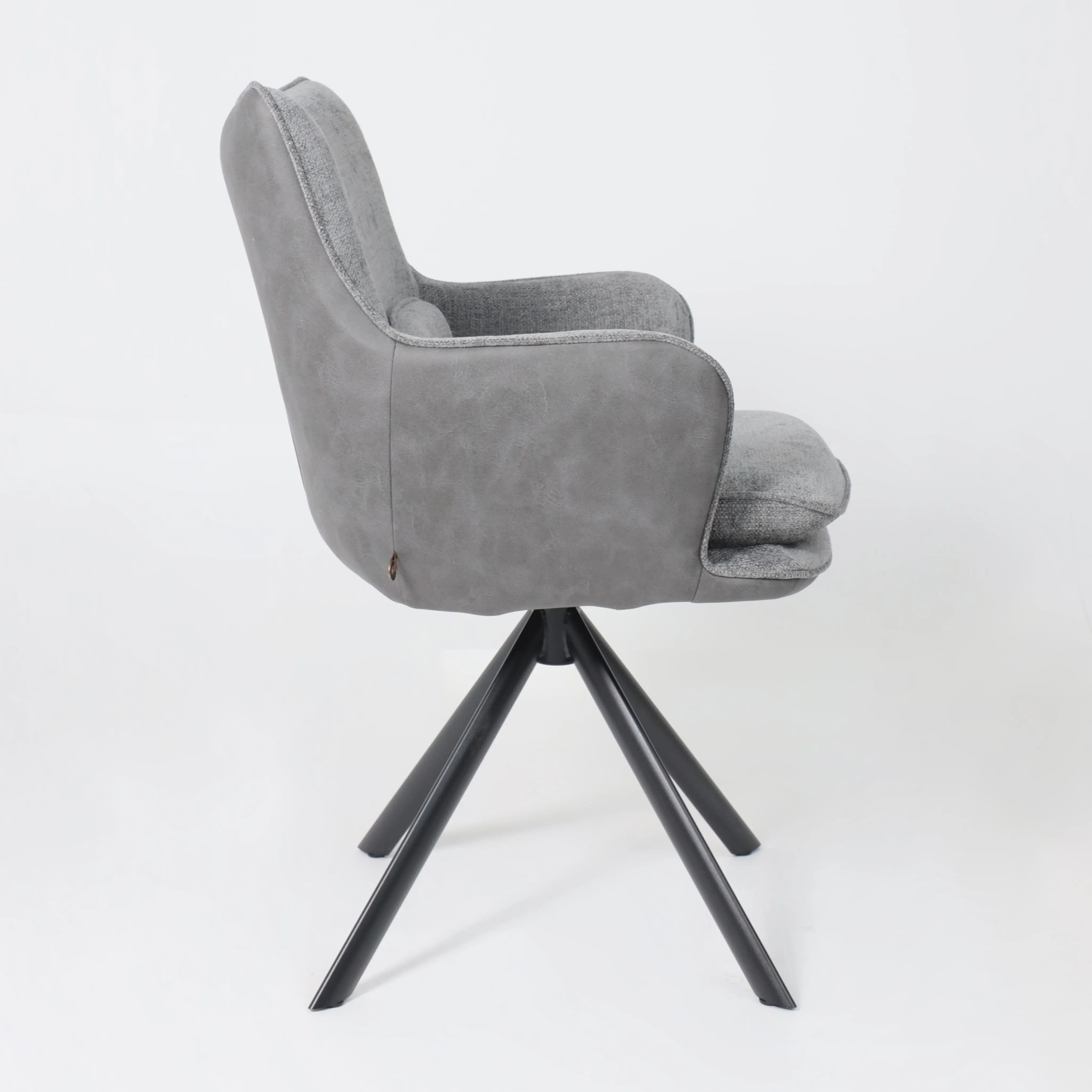 Стул TRUMP-R 360, g22 GRAPHITE шенилл LUX - Graphite замша LUX\черный