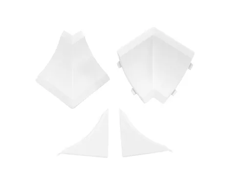 Комплект ПВХ аксессуаров к плинтусу M белый AKS