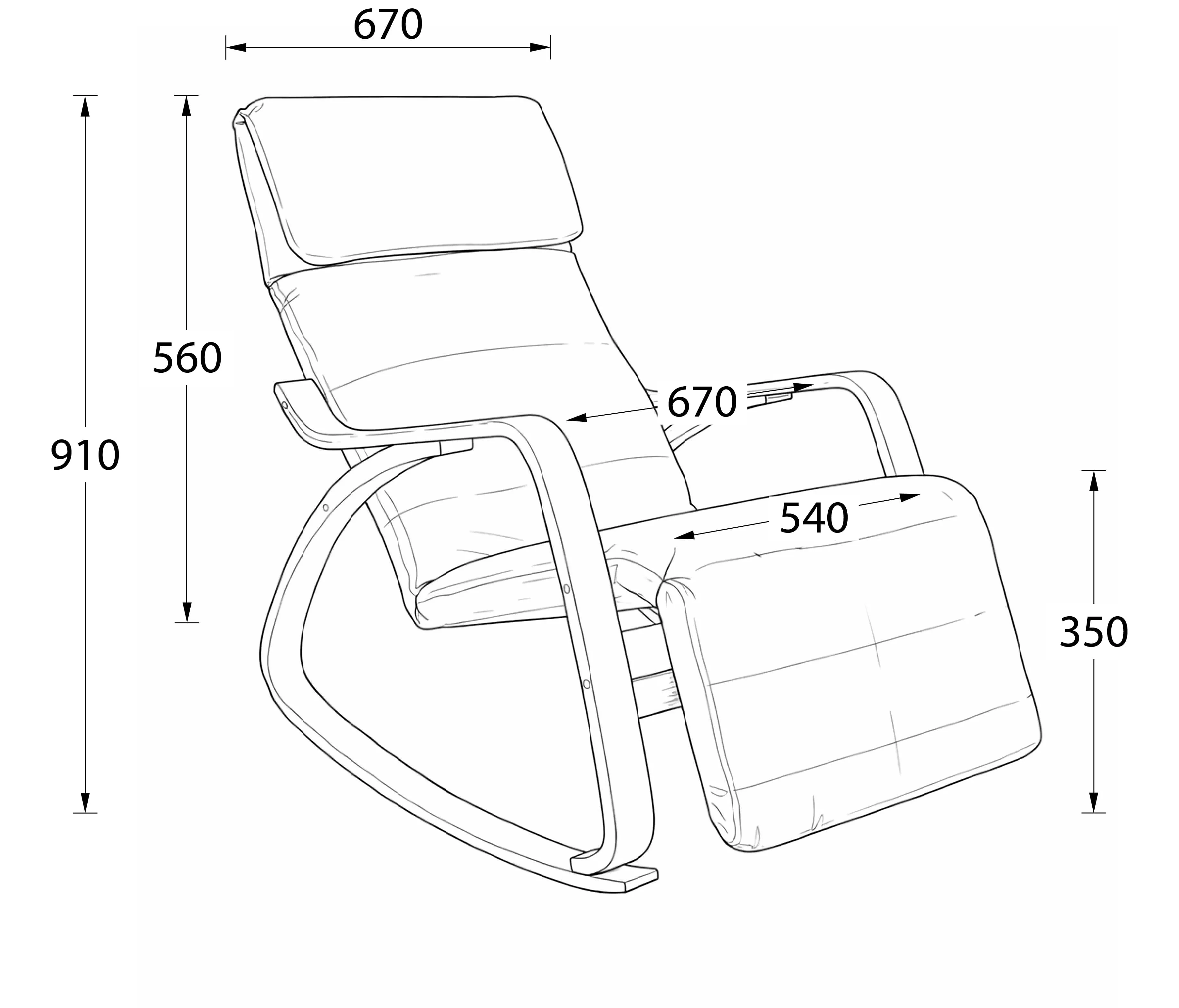 Кресло-качалка SMART, ткань, бежевый 864-9