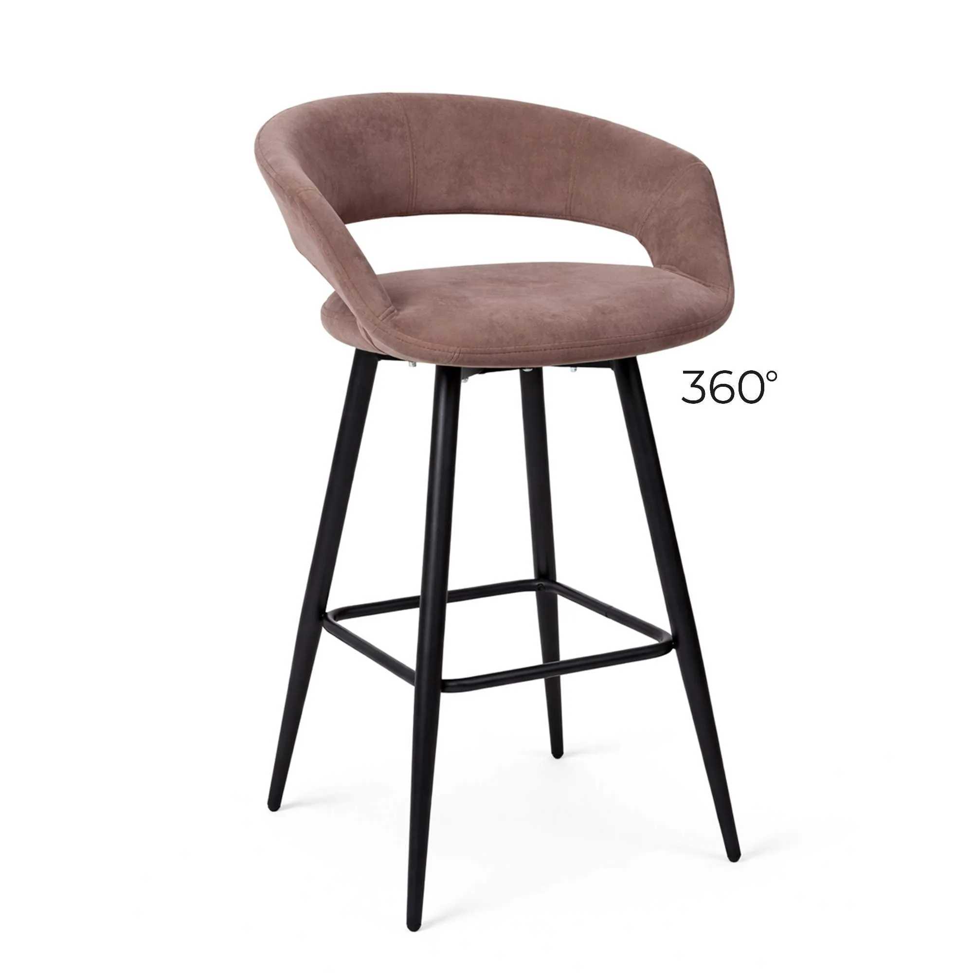 Стул барный BARNY-R 700, b05 LATTE LUX\черный