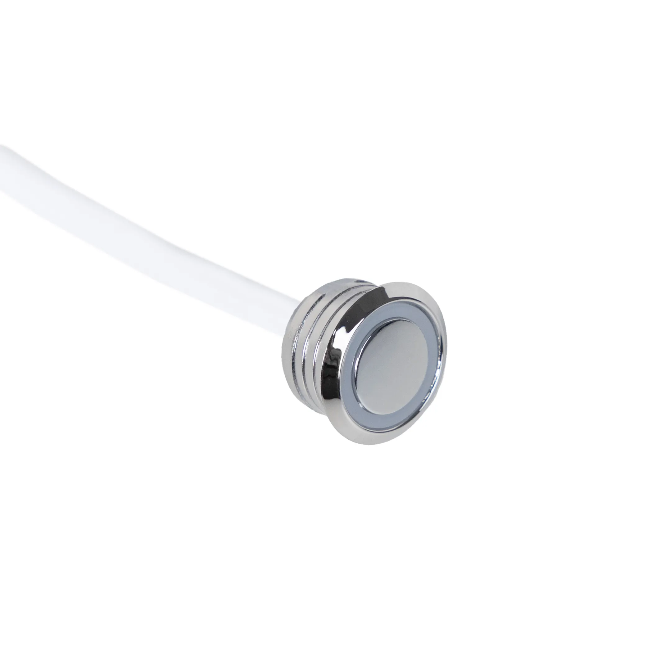 Выключатель сенсорный, с диммированием, врезной, 12V/24V, 60W/120W, синяя подсветка, цвет хром, без коннекторов, AKS