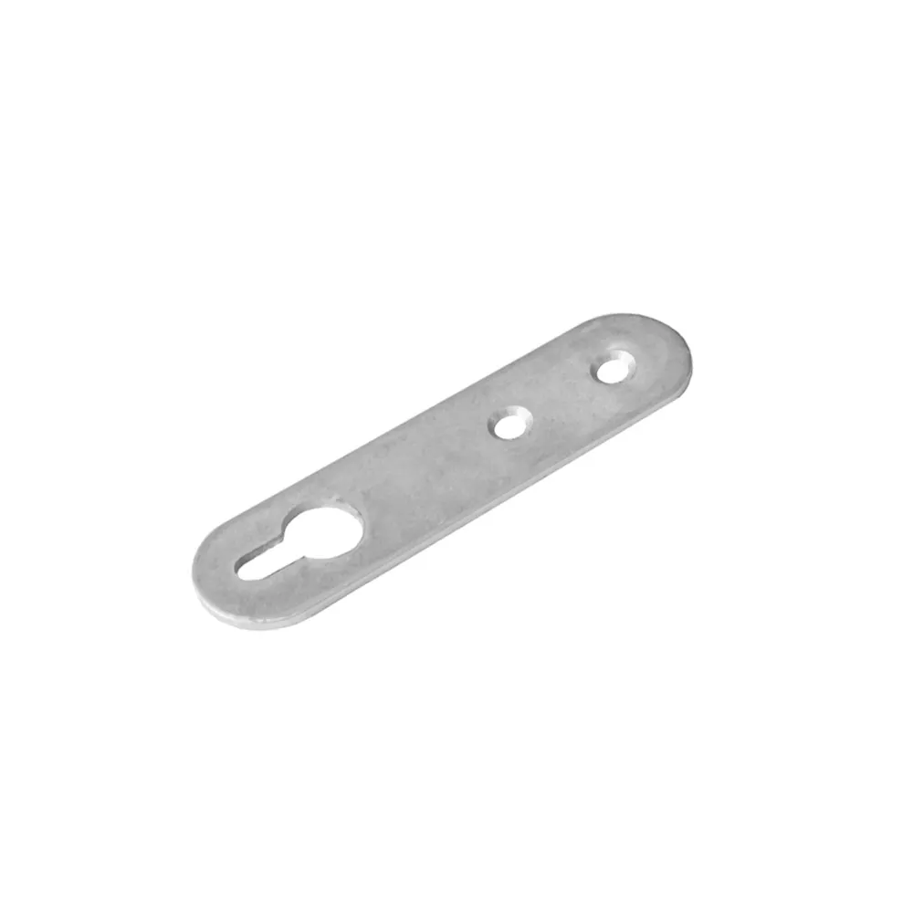Пластинка зацепная 67*15*1,0 белый цинк (большое отверстие сверху) (уп/ 1 тыс.шт) AKS