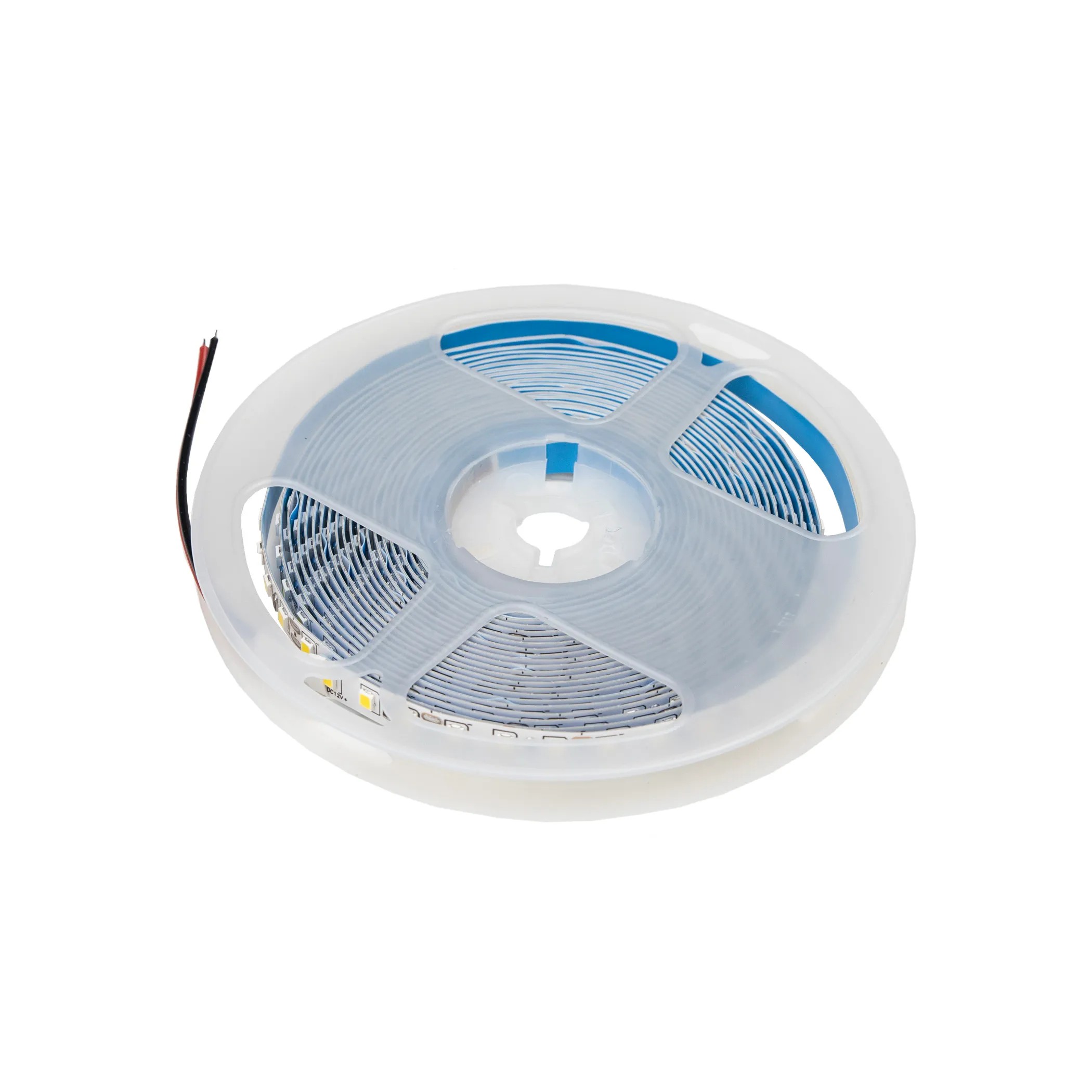 Лента светодиодная влагостойкая - 9,6W/m, 12V, 8мм, 2835, 120 д/м, IP65, хол. бел (10000К), 5м, AKS