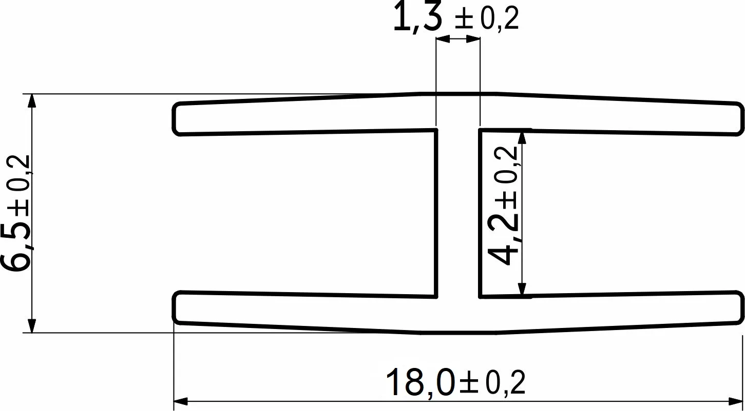Профиль ПВХ Н-4 пепел соединительный (56) El-mech-plast (1шт=2м.п)