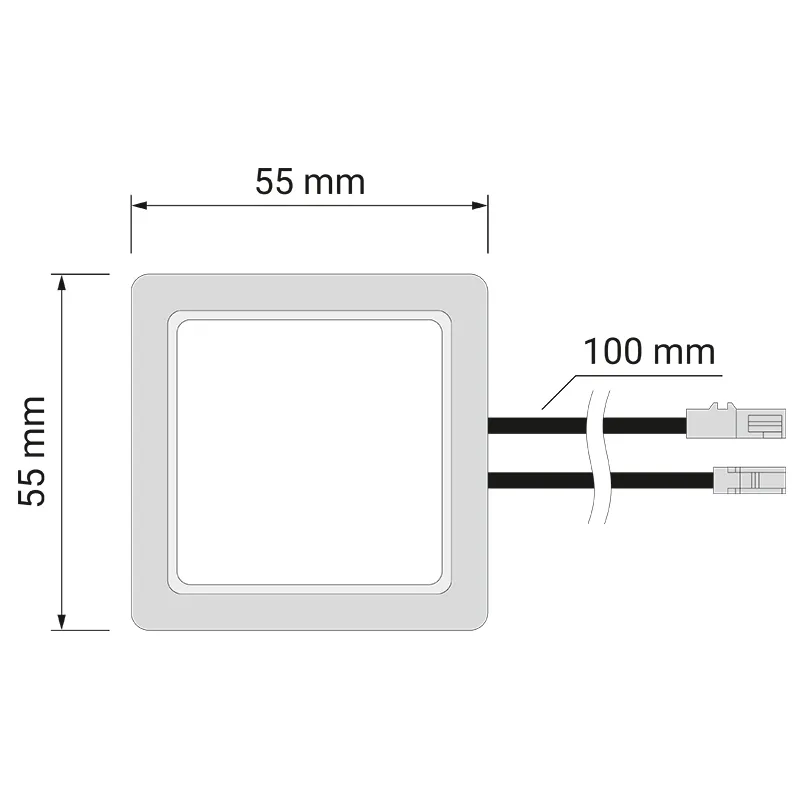 Выключатель бесконтактный для столешниц (max 38mm), с миниконектором, 12/24V, 36/72W, HLT 