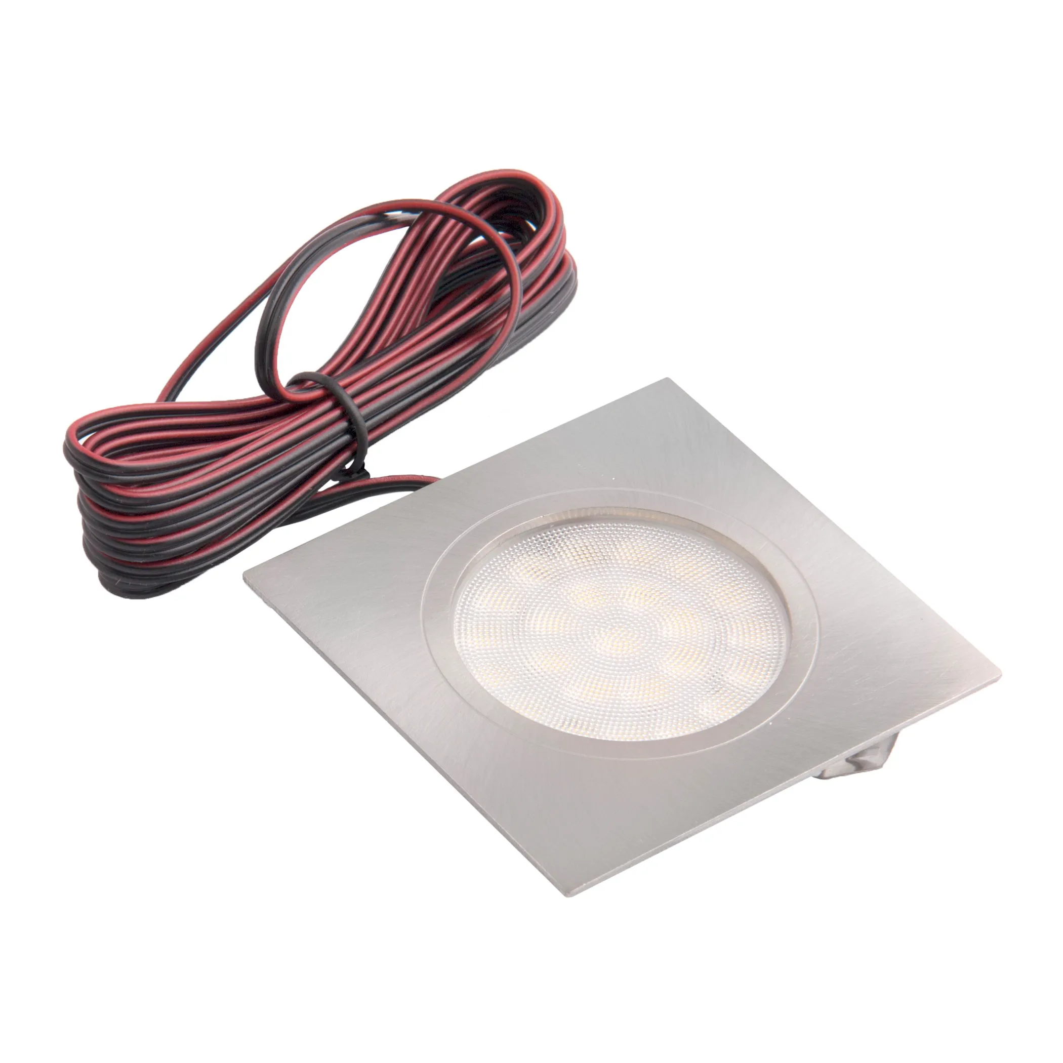 Светильник светодиодный Moon, врезной, 2W, 12V, квадратный, хром, нейтральный белый (4000К), AKS