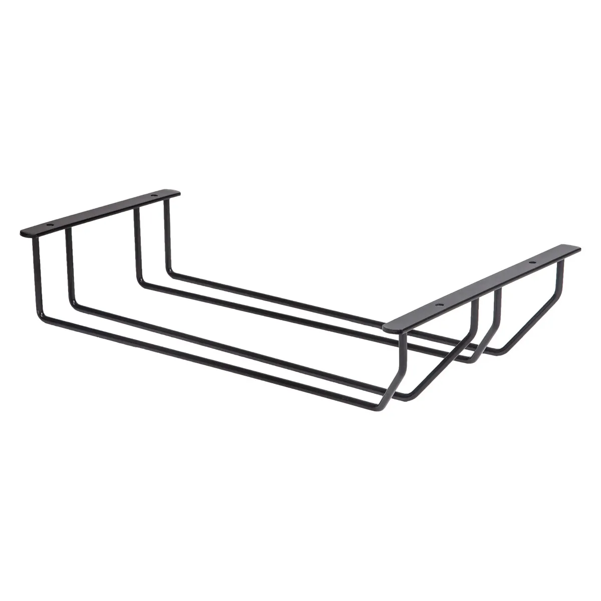 Держатель подвесной для бокалов двухрядный 340*65*205, черный AKS