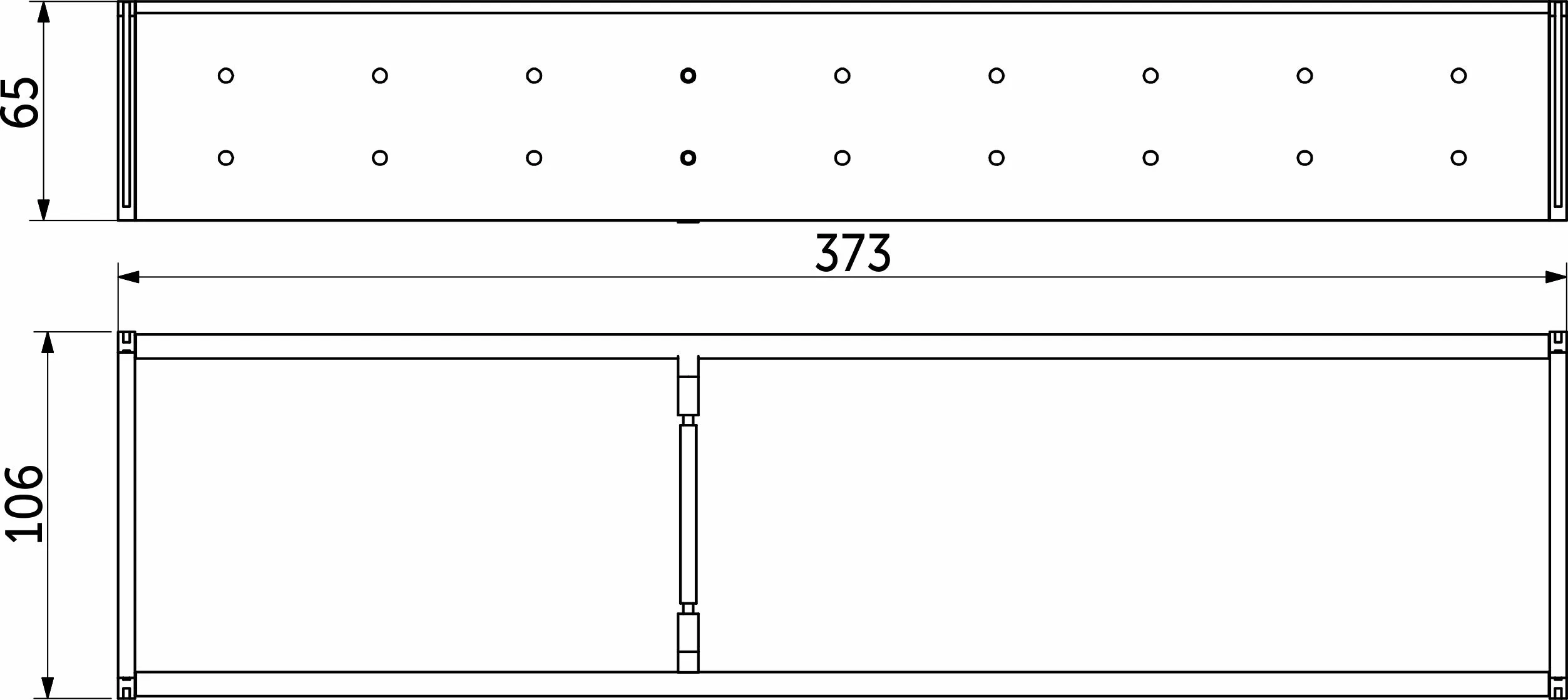 Комплект разделителей L400 универсальный металлический Organizer нержавеющая сталь (373*106*65) AKS
