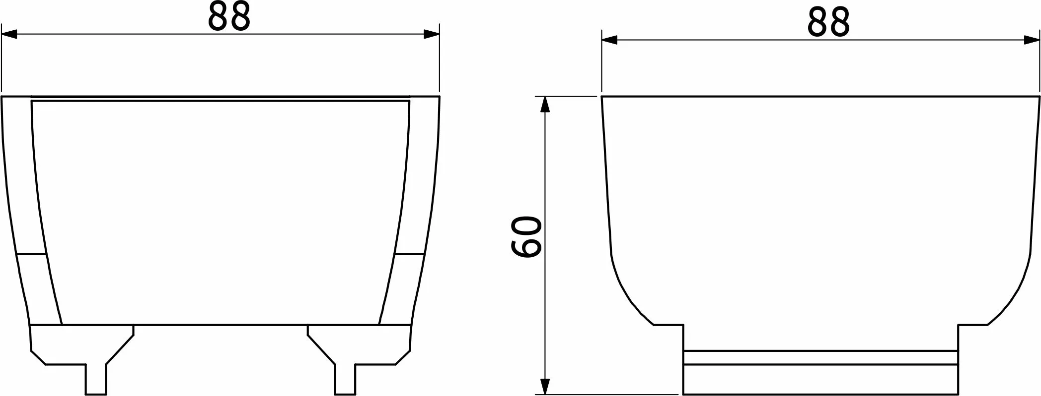 Лоток L-88 для металлический Organizer нержавеющая сталь (88*88*60) AKS