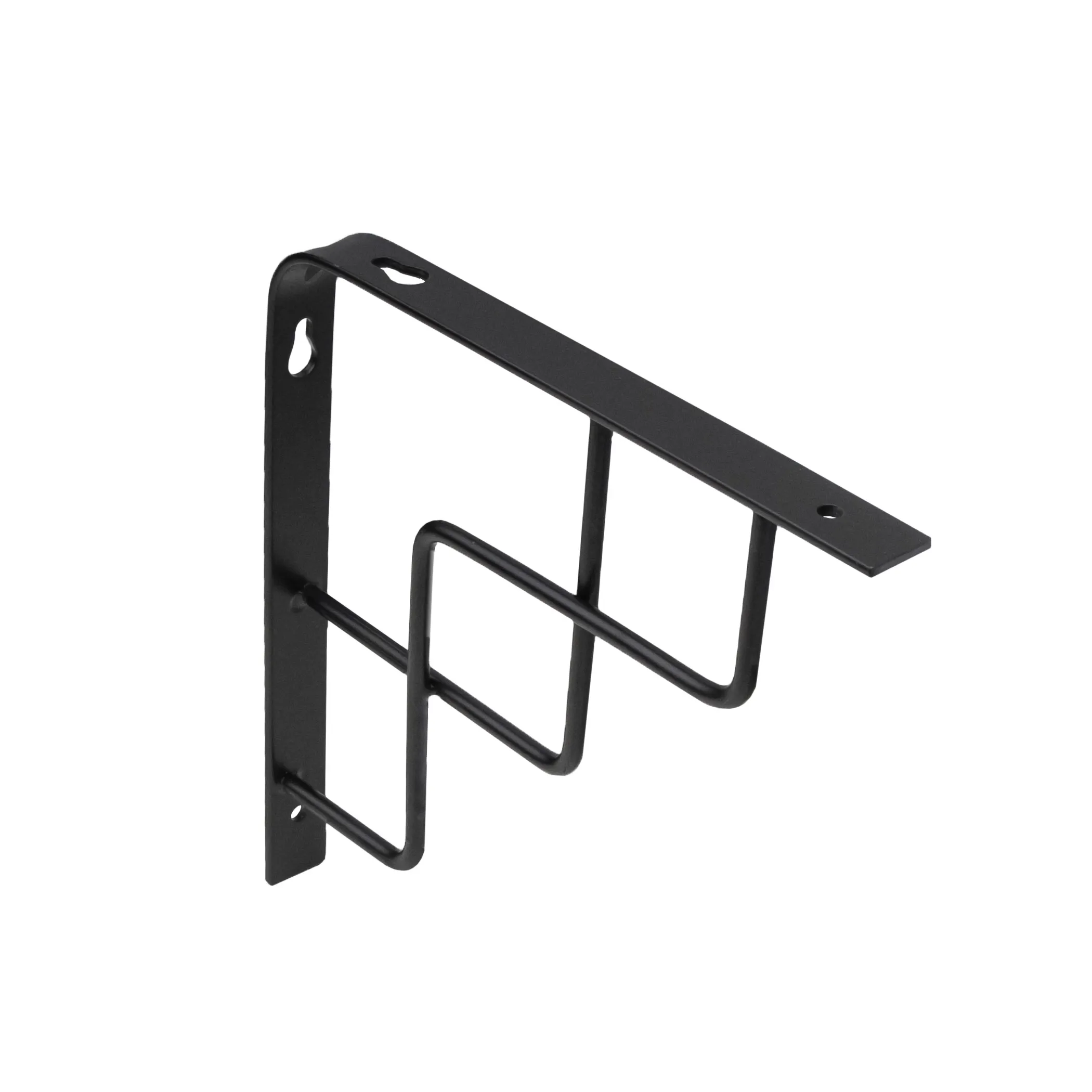 Полкодержатель мет. QUADRO 150*150*20*3, черный AKS