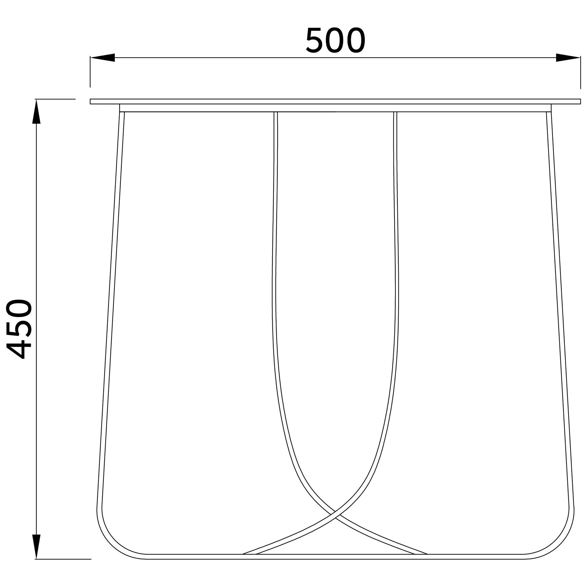 Стол журнальный BUBBLE, тонированное стекло/черный, d 500*450
