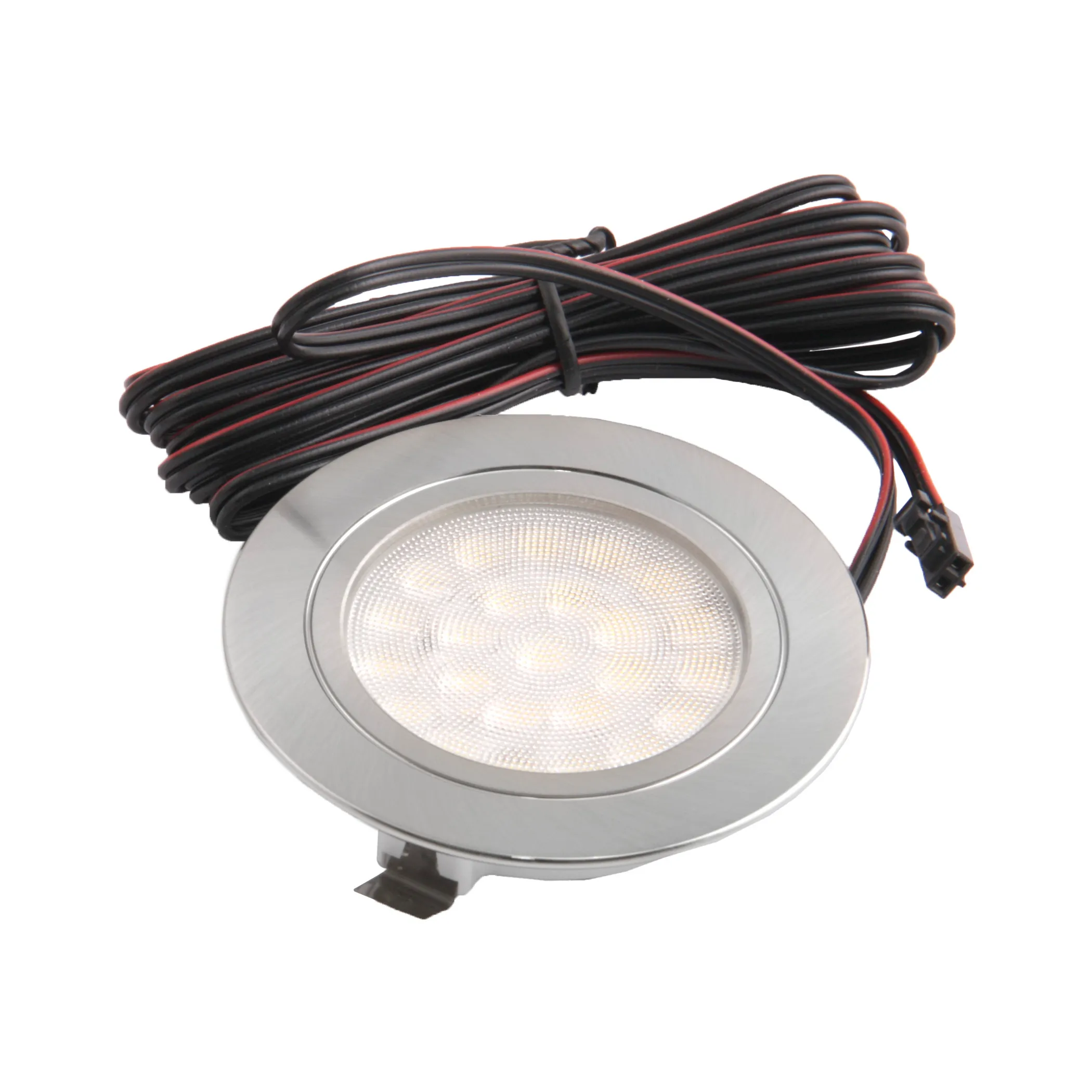 Светильник светодиодный SUN, врезной, 2W, 12V, круглый, хром, 6000К, AKS