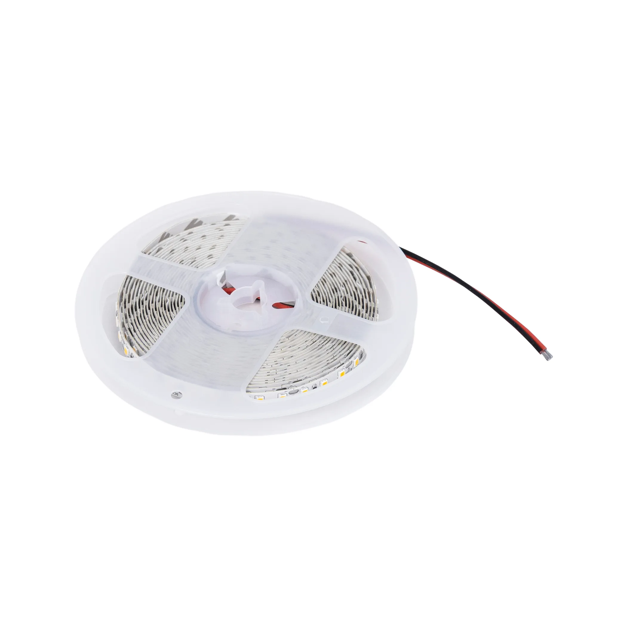 Лента светодиодная - 9,6W/m, 12V, 8мм, 2835, 120 д/м, IP20, теплый белый (3000K), CRI>80, 1100 Lm, 5м, AKS