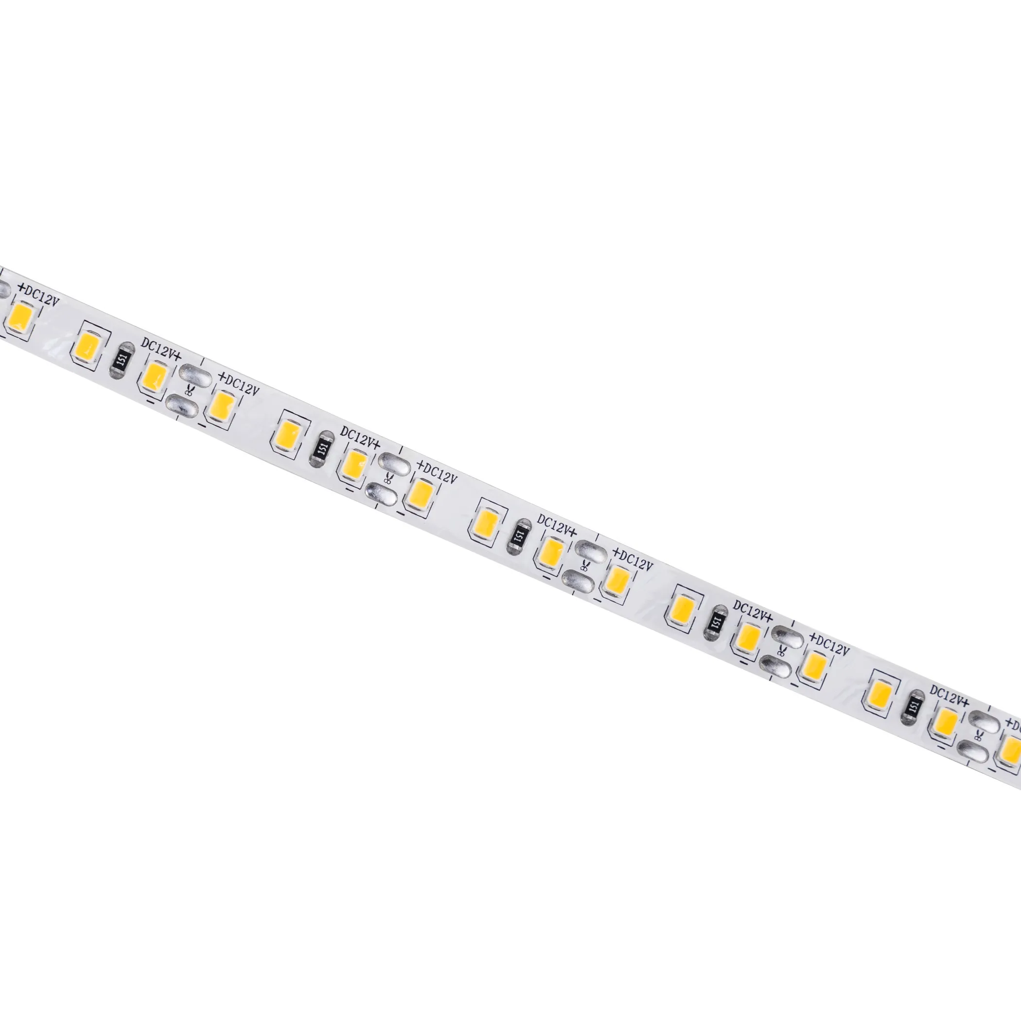 Лента светодиодная - 9,6W/m, 12V, 8мм, 2835, 120 д/м, IP20, холодный белый (6000K), CRI>80, 1100 Lm, 5м, AKS