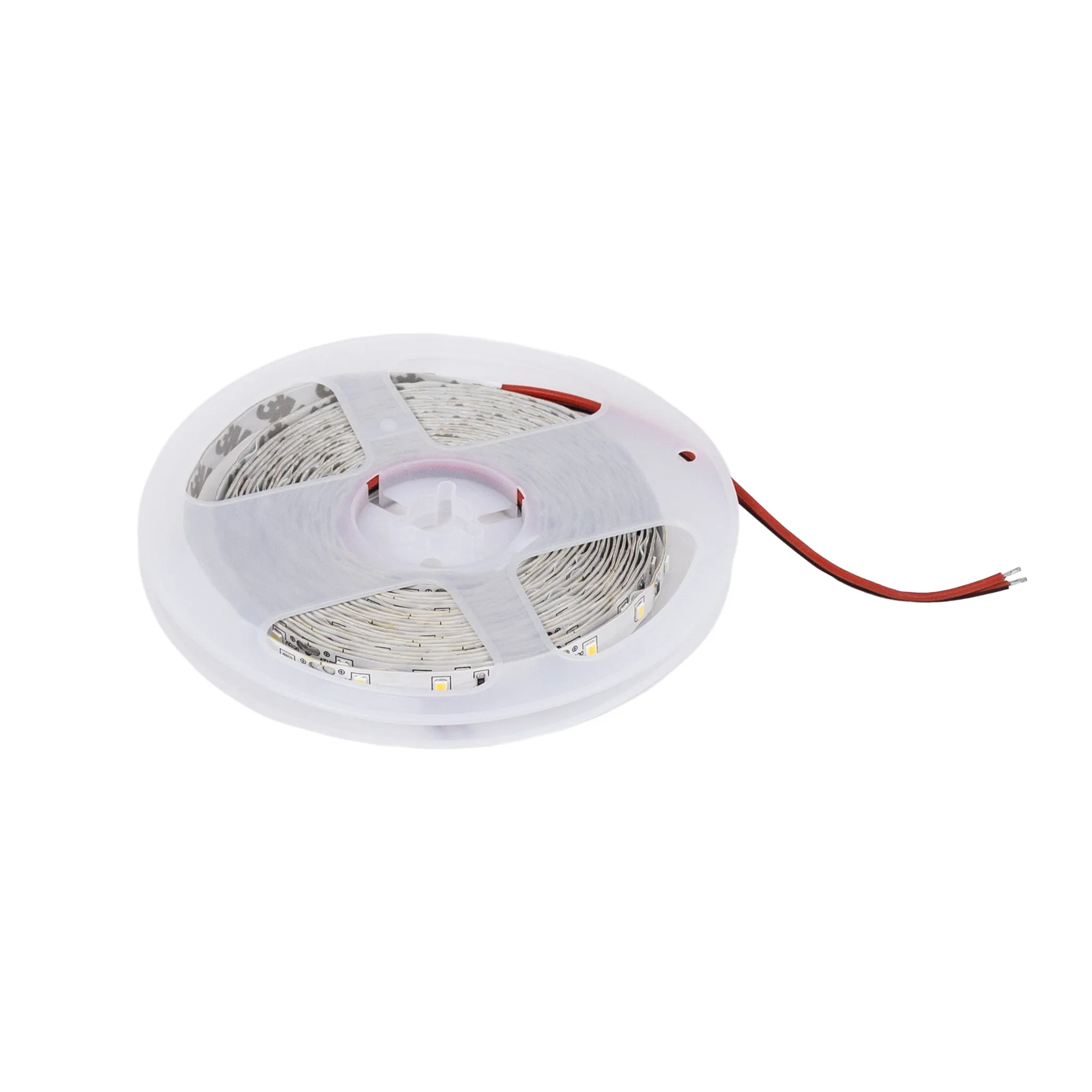 Лента светодиодная - 4,8W/m, 12V, 8мм, 2835, 60 д/м, IP20, теплый белый (3000K), CRI>80, 550 Lm, 5м, AKS