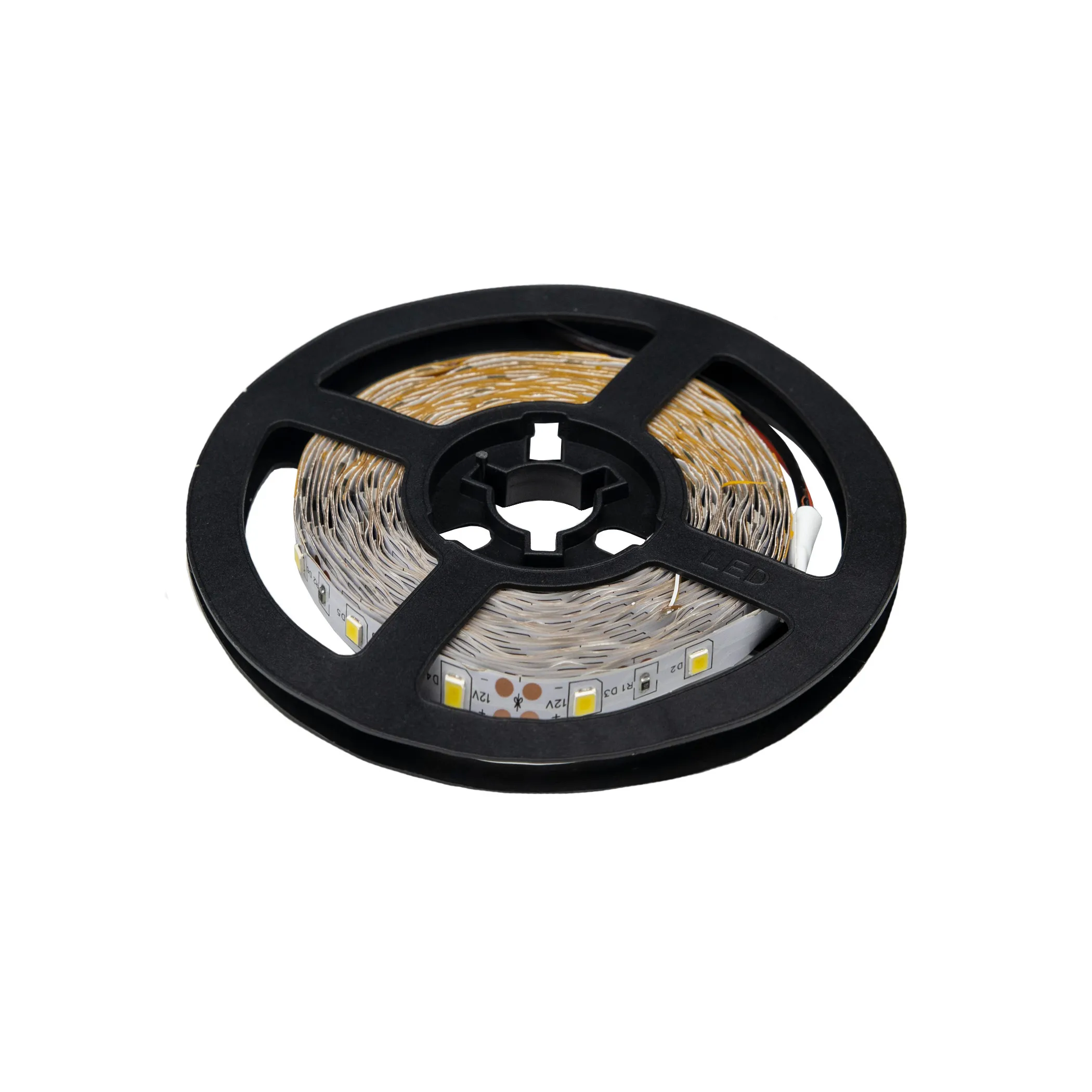Лента светодиодная - 4,8W/m, 12V, 8мм, 2835, 60 д/м, IP20, холодный белый (6000K), CRI>70, 220 Lm, 5м, AKS