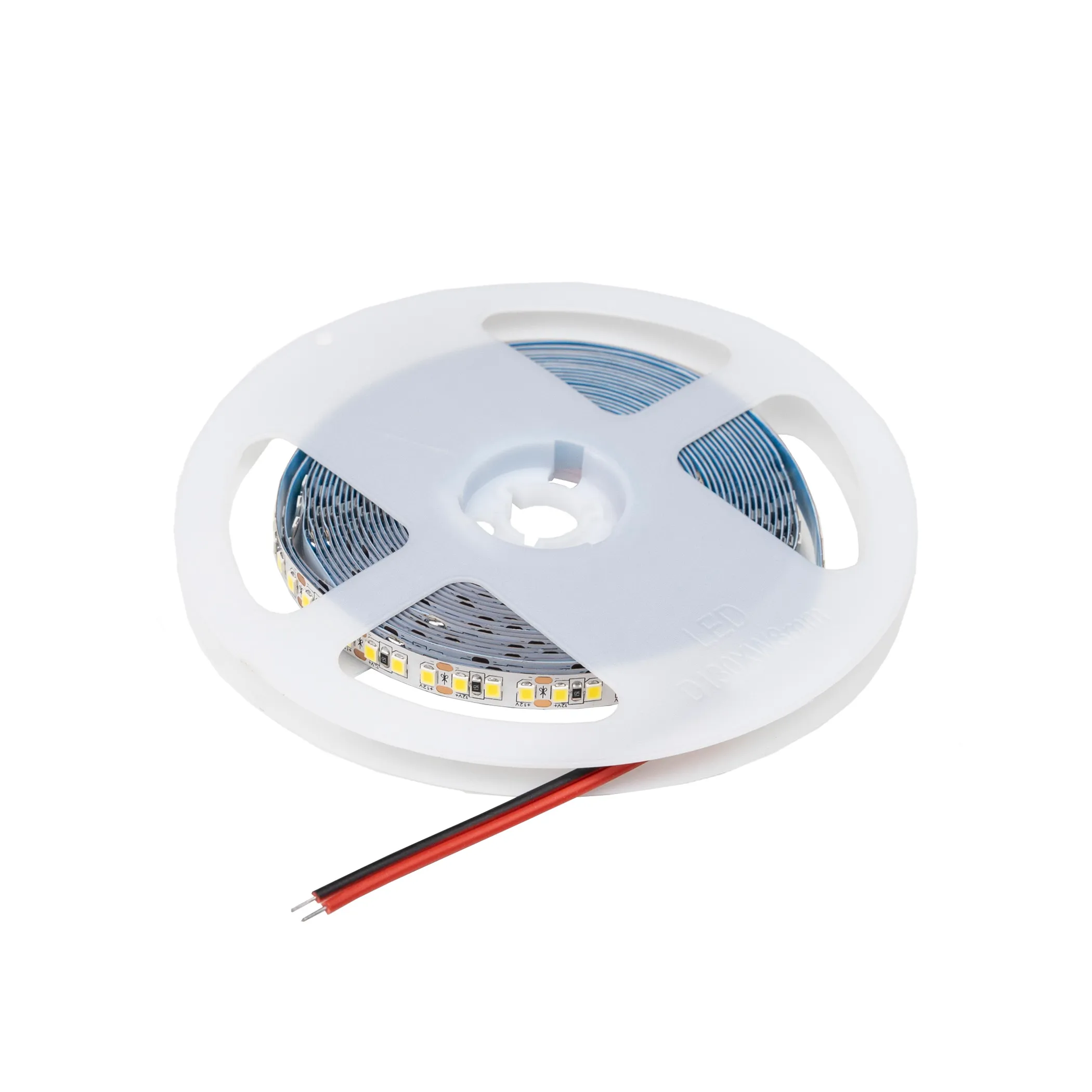 Лента светодиодная - 14,4W/m, 12V, 8мм, 2835, 180 д/м, IP20, нейтральный белый (4000K), CRI>80, 600 Lm, 5м, AKS