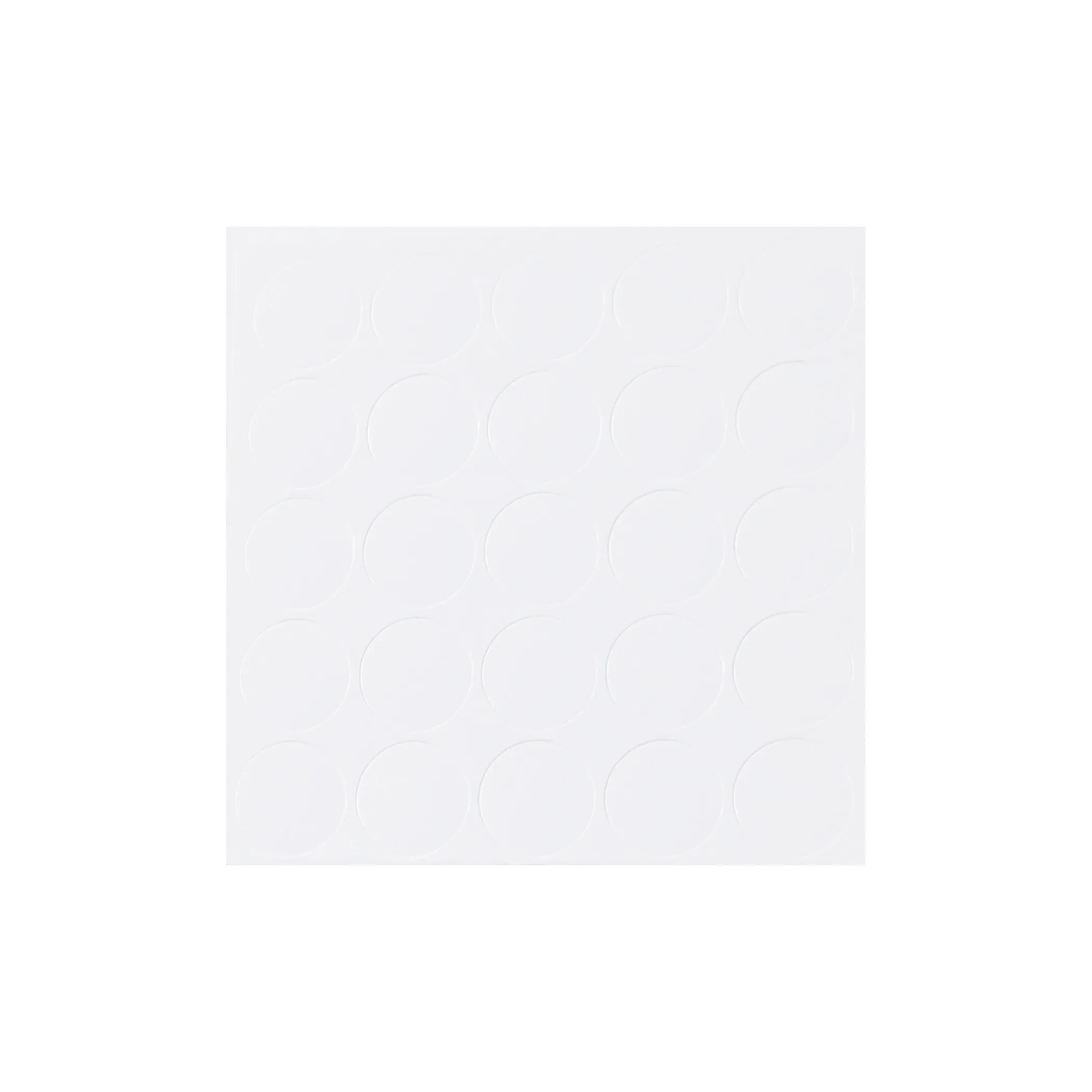 Заглушка самоприлипающая к эксцентрику белый шагрень (20322) AKS (лист-28шт.)