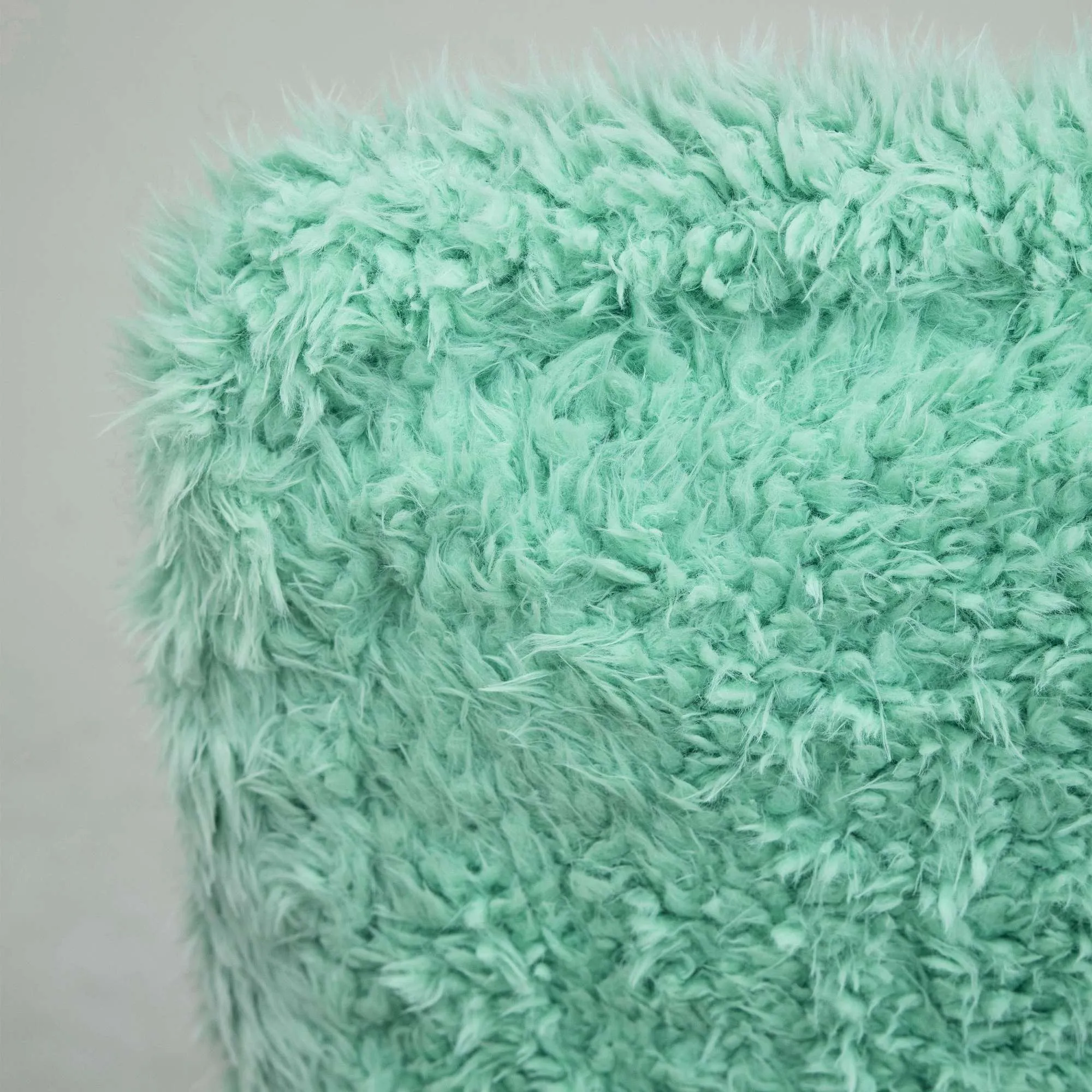 Кресло поворотное FLUFFY, искусственный мех, мятный