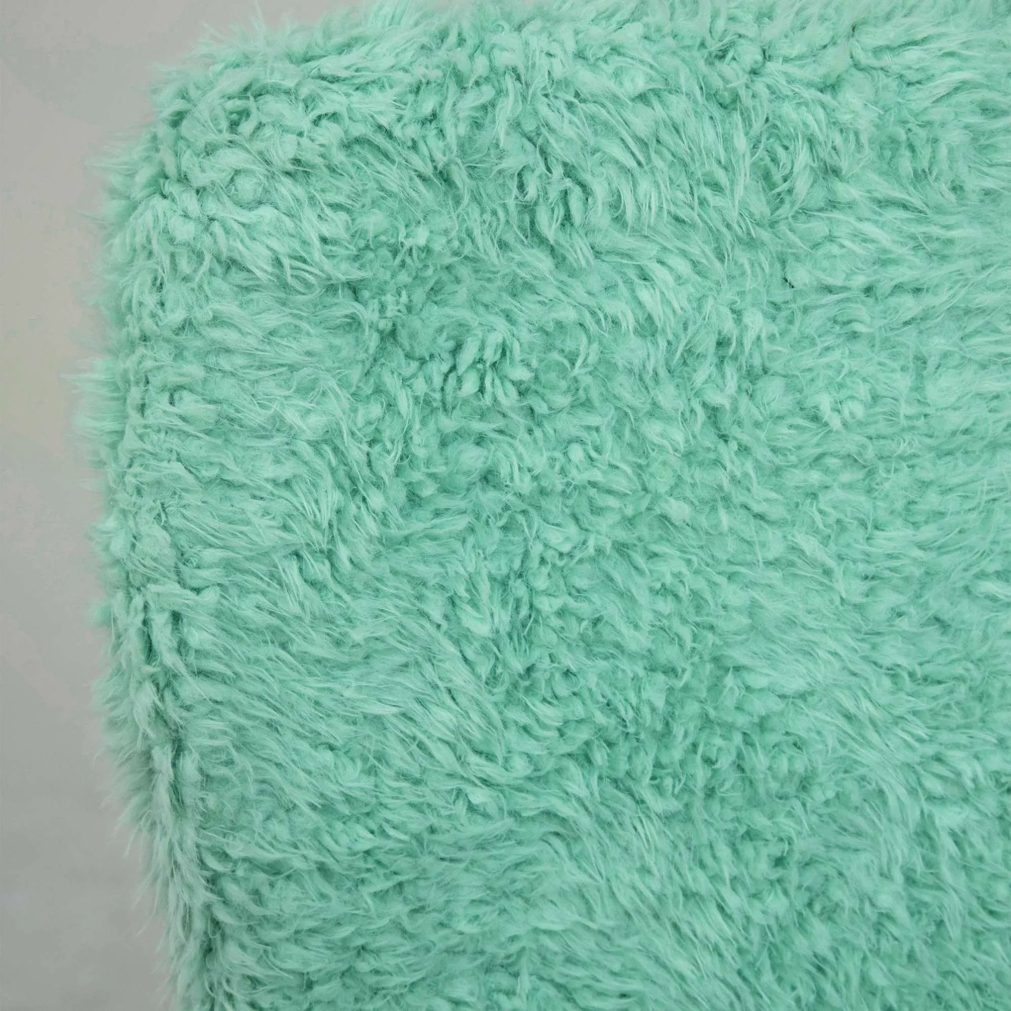 Кресло поворотное FLUFFY, искусственный мех, мятный