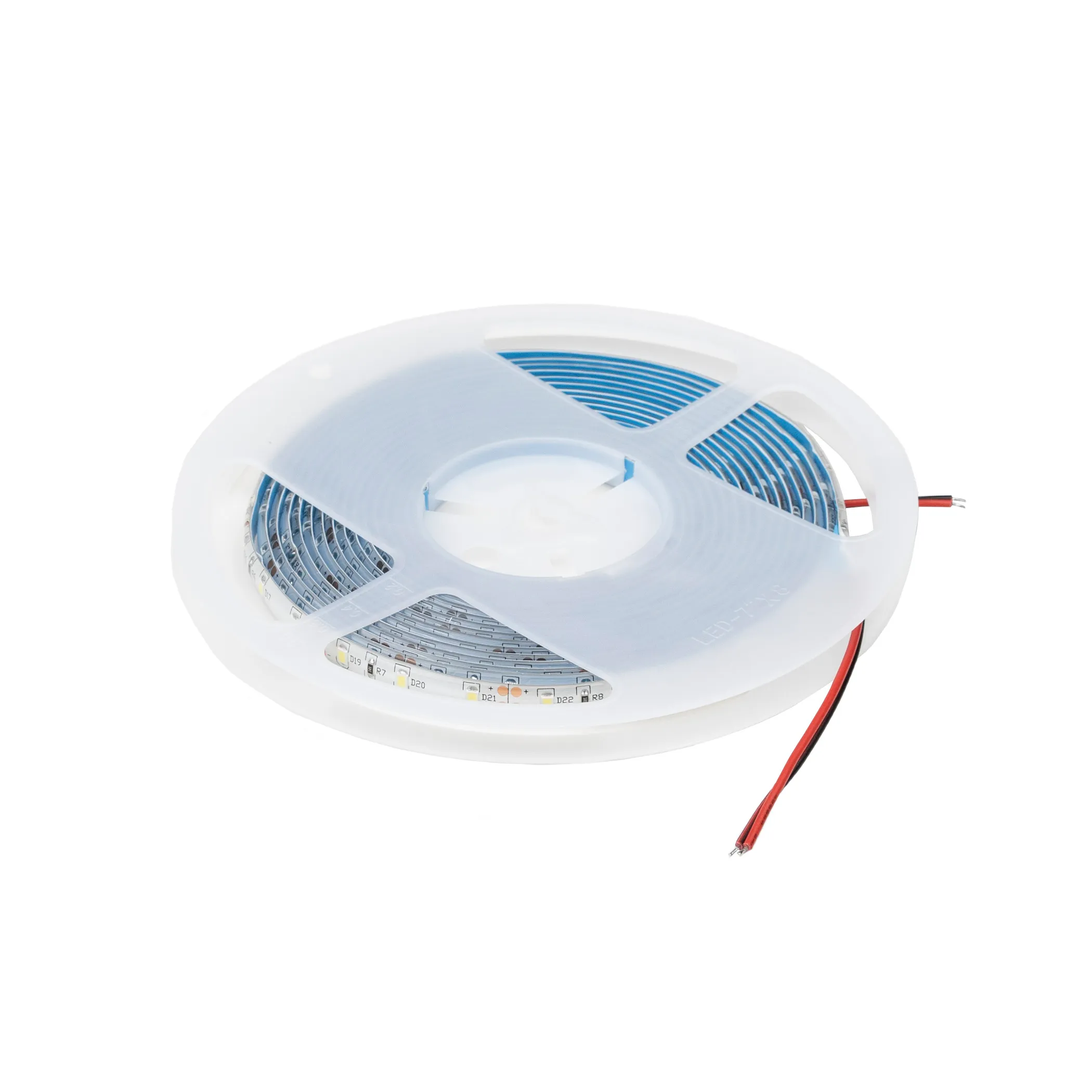 Лента светодиодная влагостойкая - 4,8W/m, 12V, 8мм, 2835, 60 д/м, IP65, холод. бел (6000К), 5м, AKS